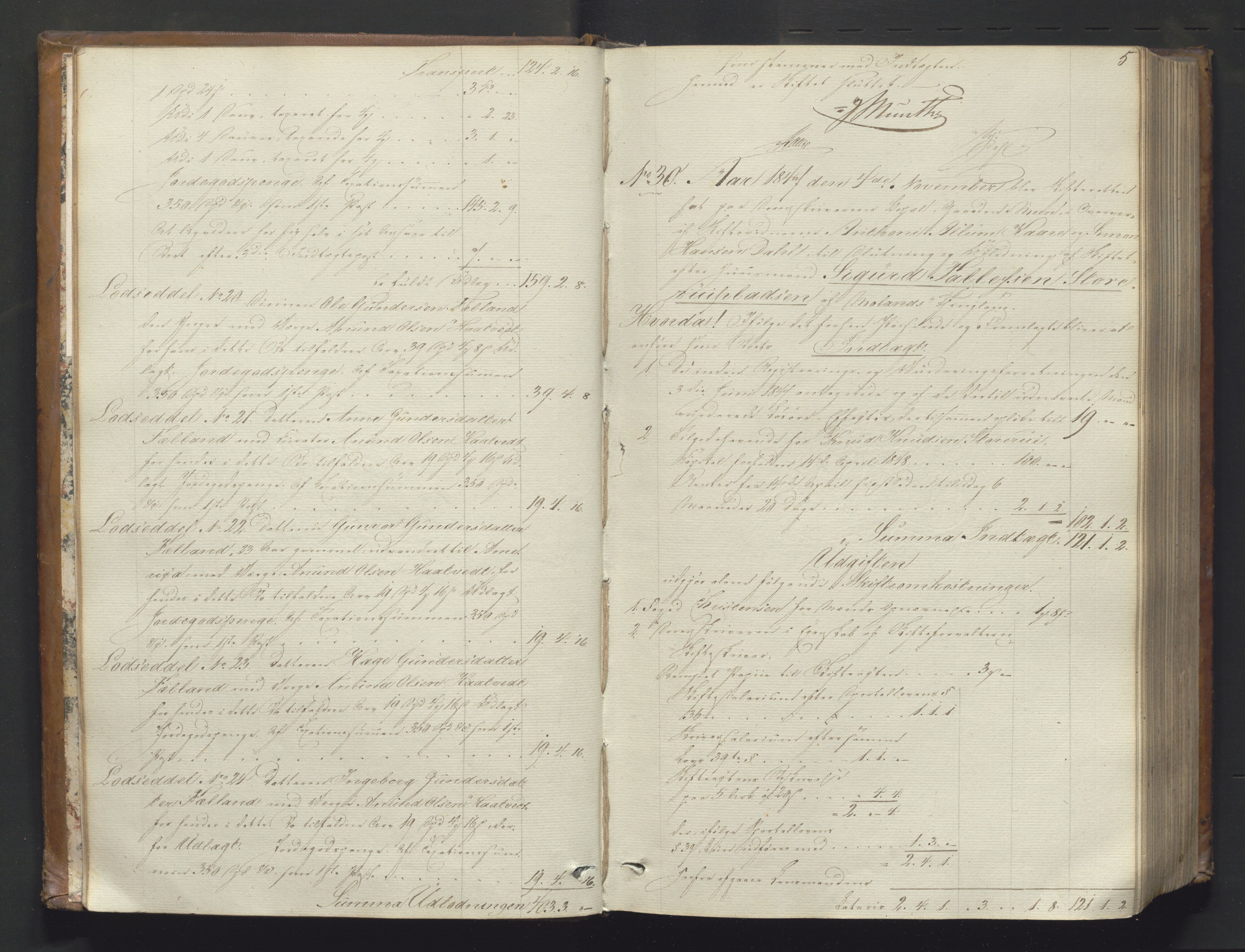 Vest-Telemark sorenskriveri, AV/SAKO-A-134/H/Ha/Hac/L0003: Skifteutlodningsprotokoll, 1847-1852, s. 4b-5a