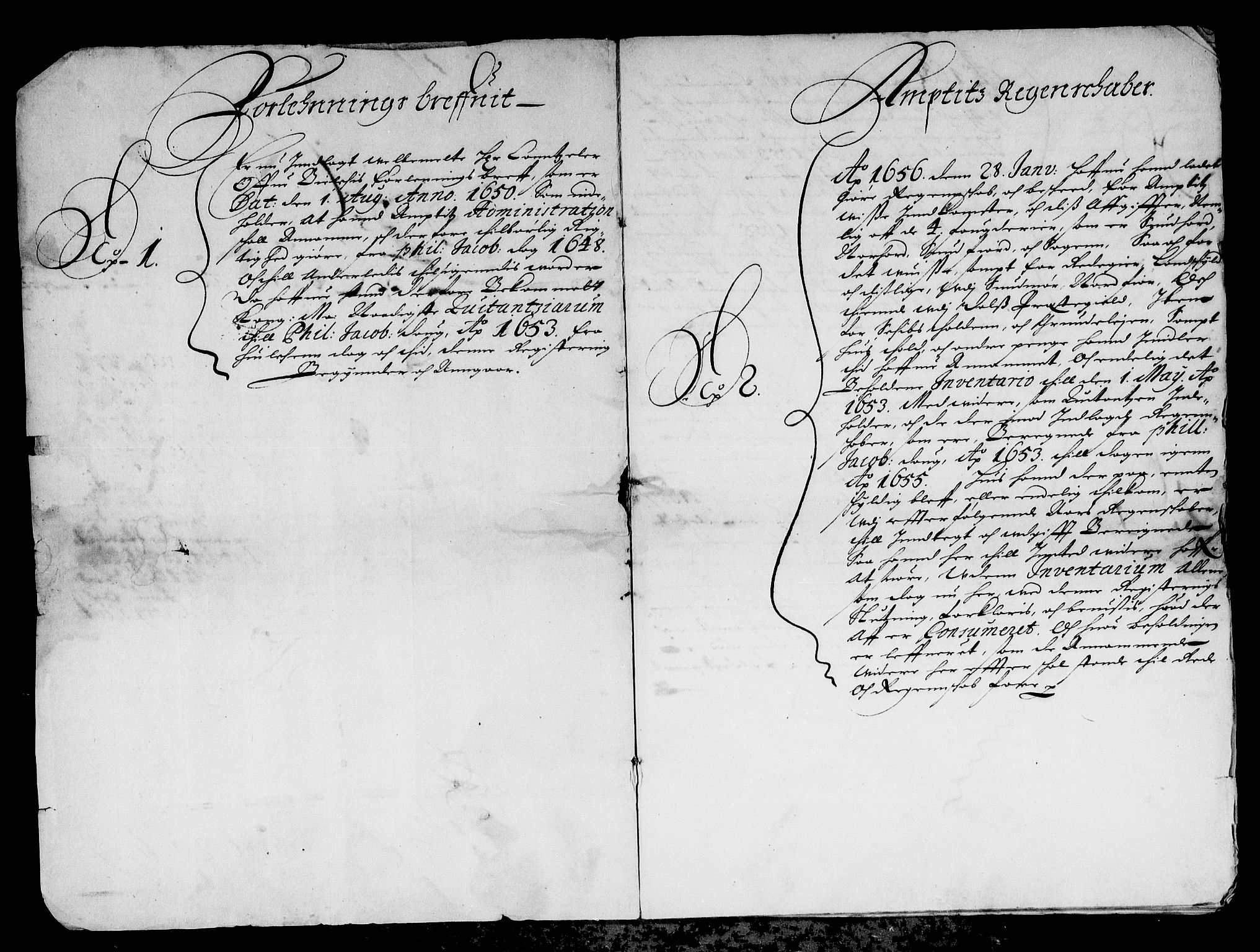 Rentekammeret inntil 1814, Reviderte regnskaper, Stiftamtstueregnskaper, Bergen stiftamt, AV/RA-EA-6043/R/Rc/L0019: Bergen stiftamt, 1665-1666