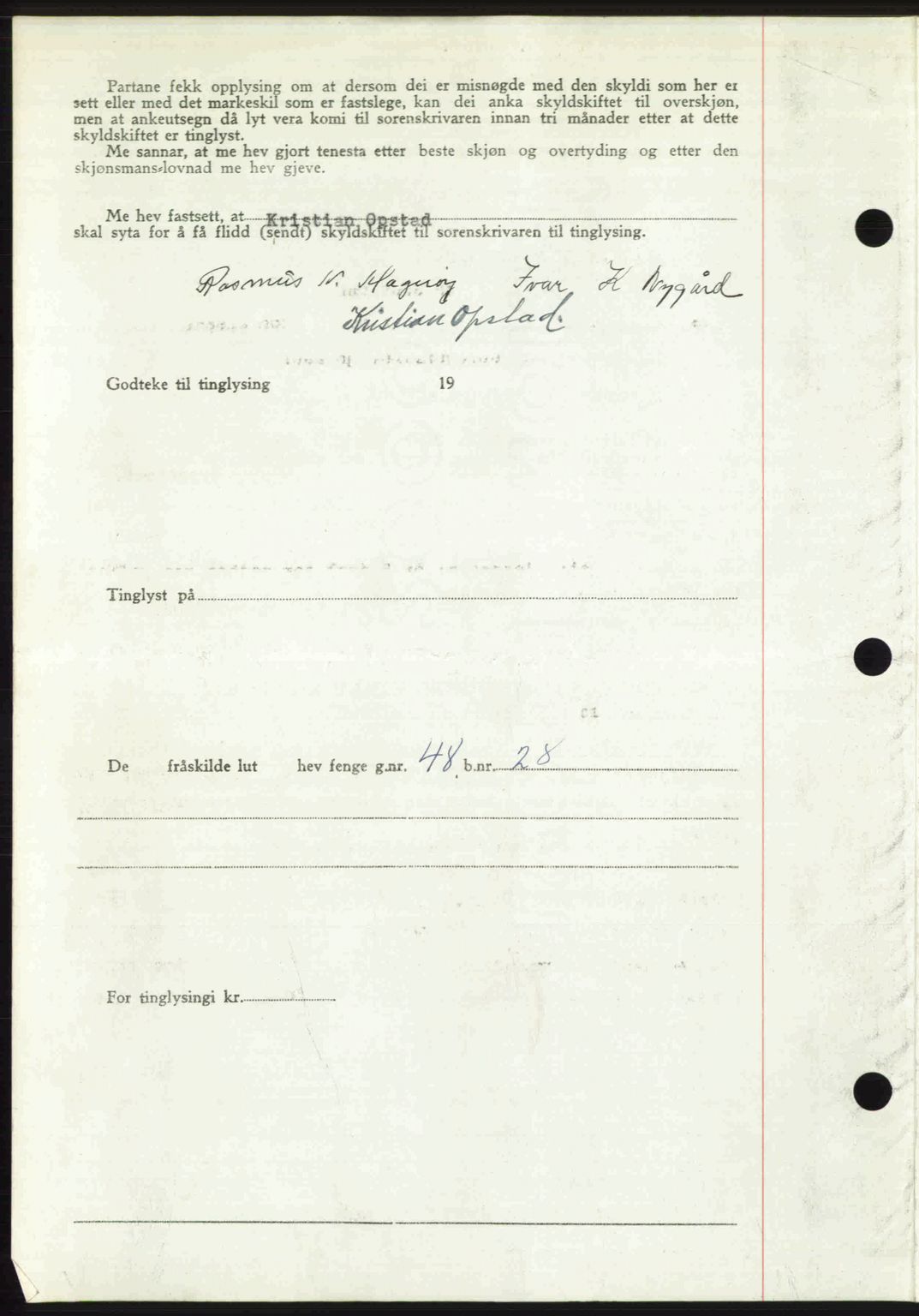 Romsdal sorenskriveri, AV/SAT-A-4149/1/2/2C: Pantebok nr. A31, 1949-1949, Dagboknr: 3412/1949