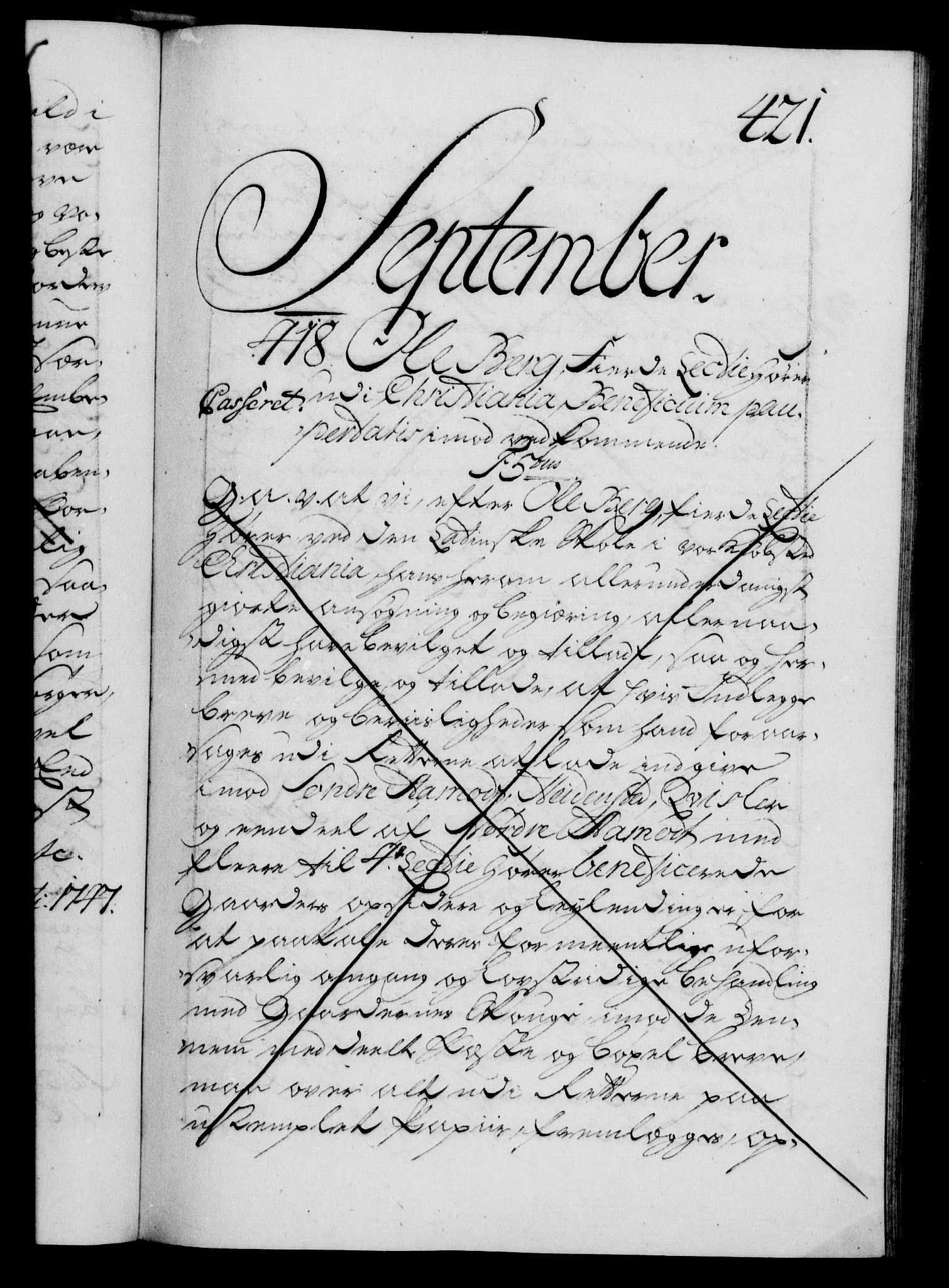 Danske Kanselli 1572-1799, RA/EA-3023/F/Fc/Fca/Fcaa/L0035: Norske registre, 1746-1748, s. 421a