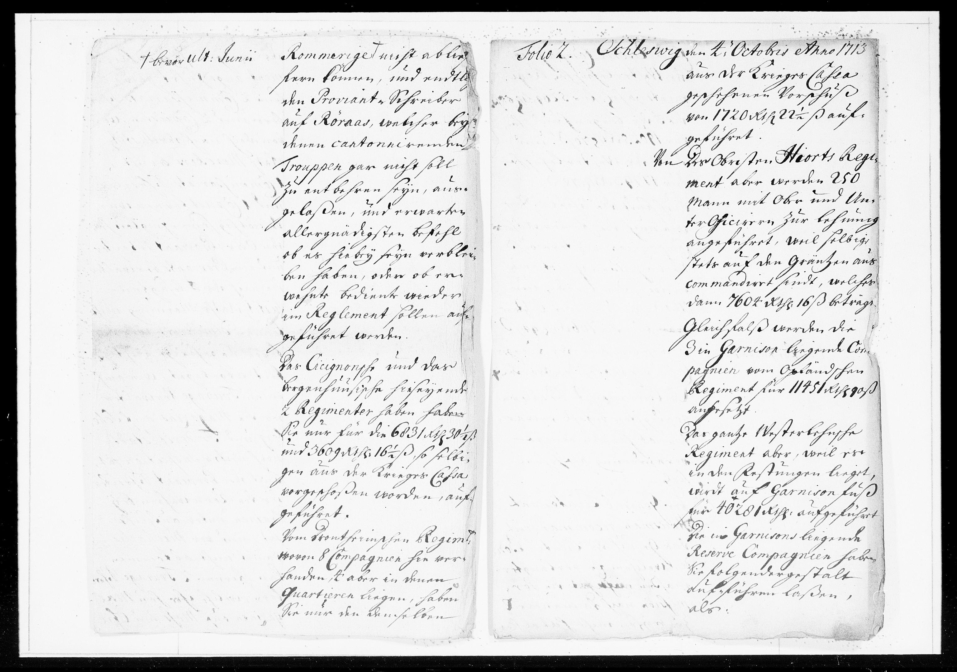 Krigskollegiet, Krigskancelliet, DRA/A-0006/-/0994-1002: Refererede sager, 1713, s. 611