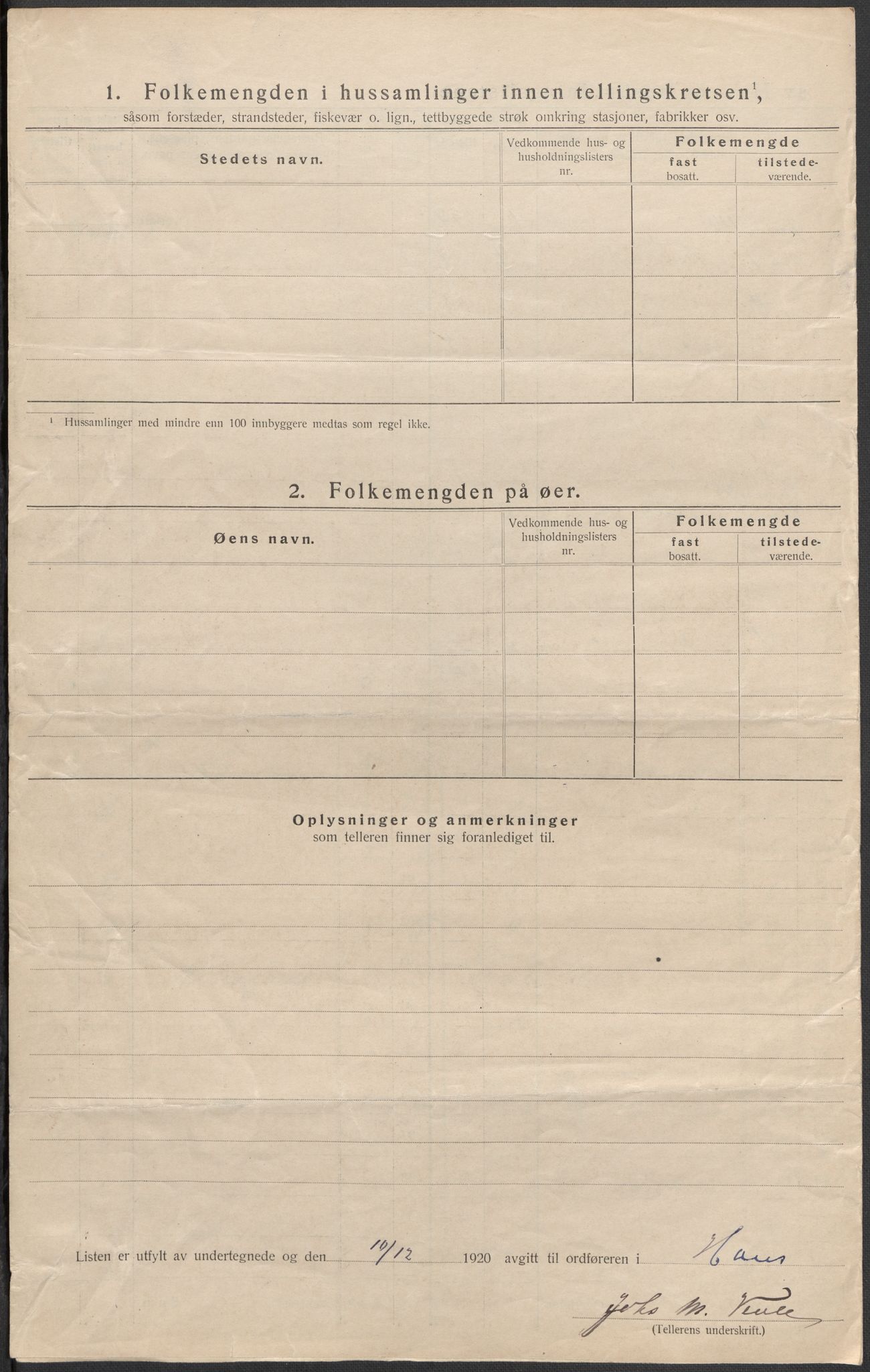 SAB, Folketelling 1920 for 1250 Haus herred, 1920, s. 38