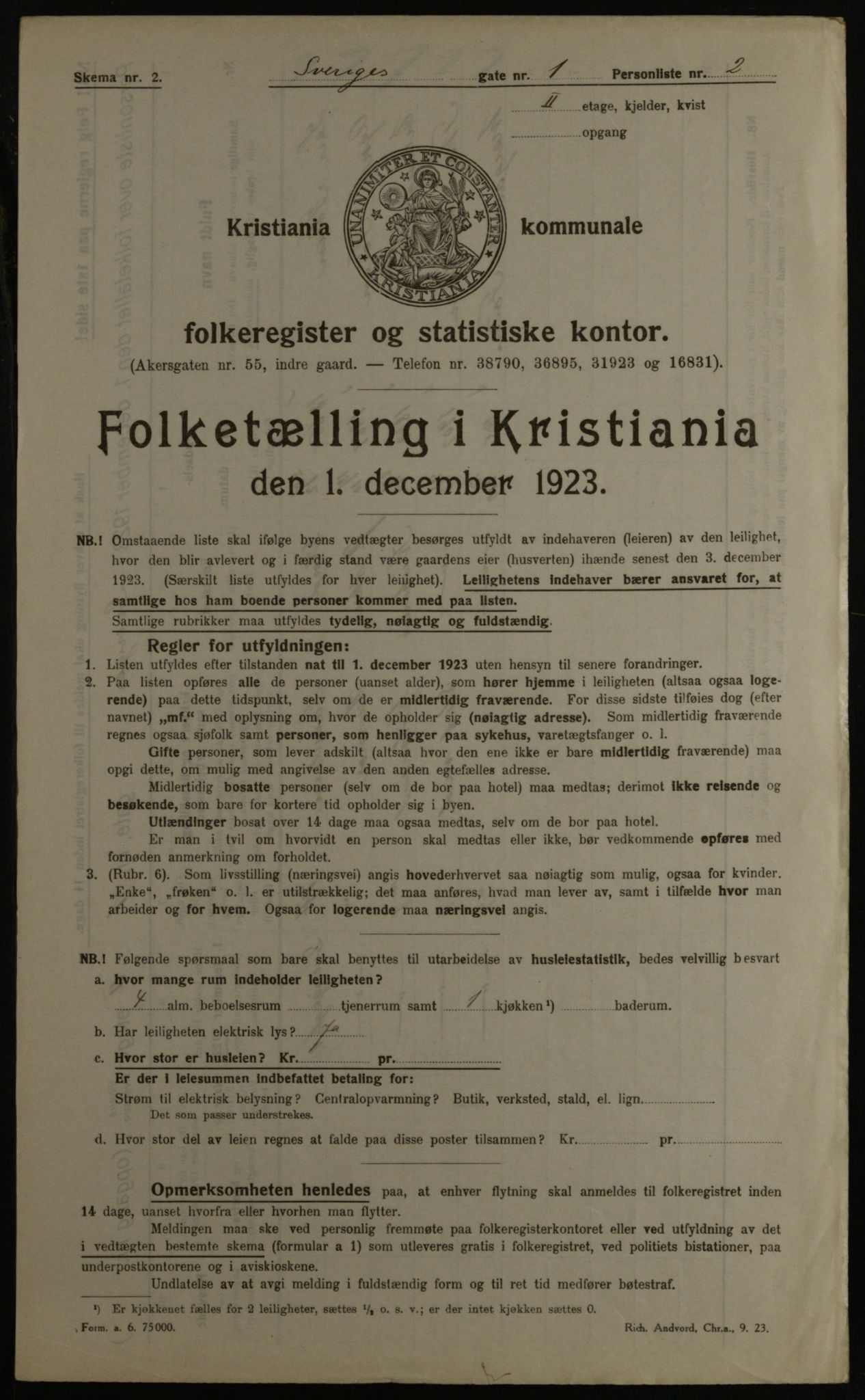 OBA, Kommunal folketelling 1.12.1923 for Kristiania, 1923, s. 117180