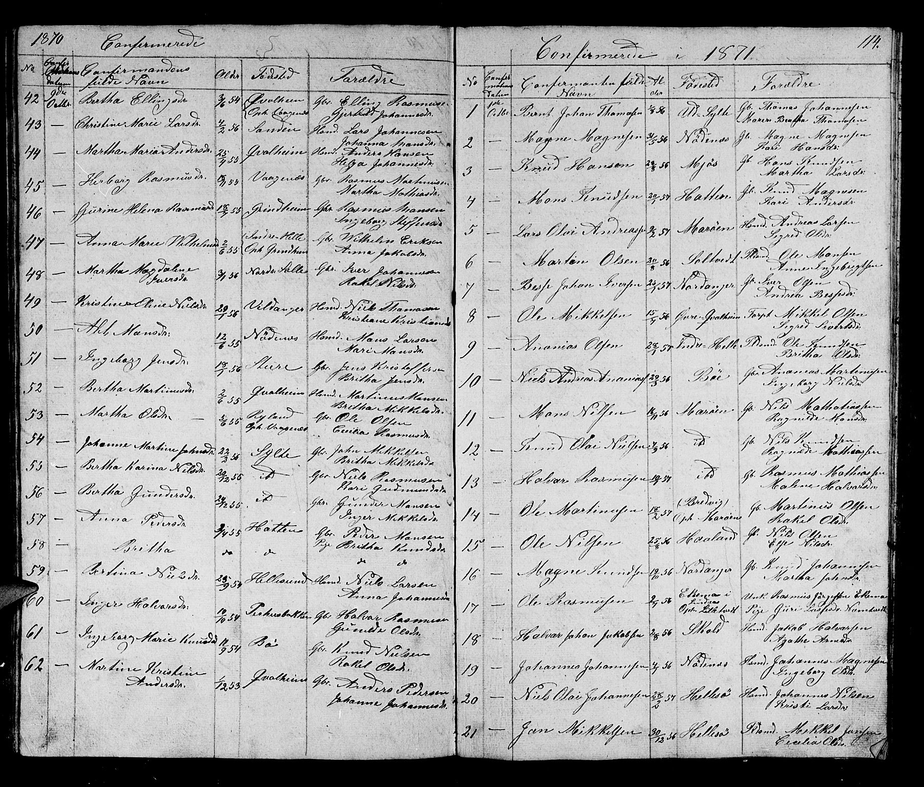 Manger sokneprestembete, AV/SAB-A-76801/H/Hab: Klokkerbok nr. B 1, 1856-1881, s. 115
