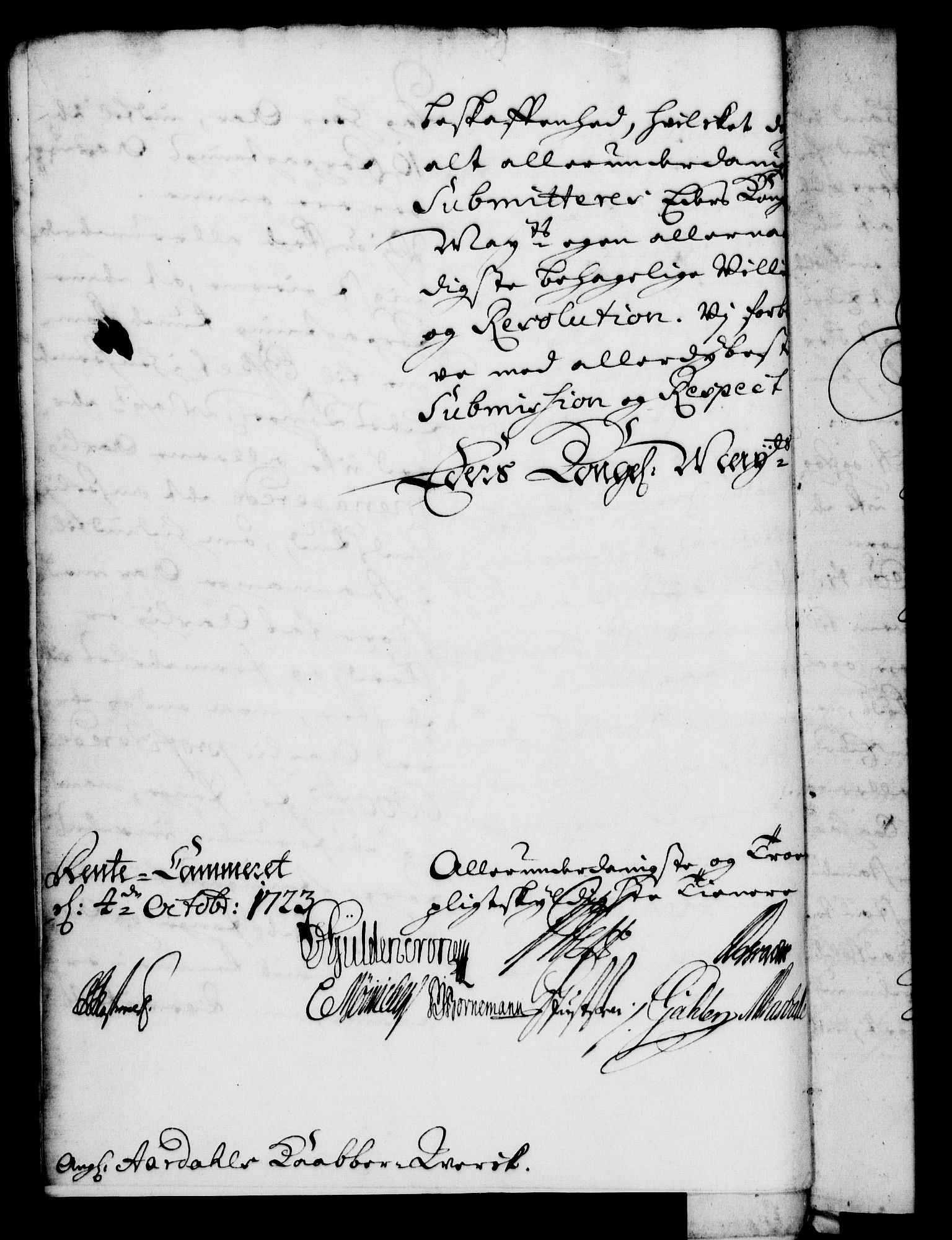 Rentekammeret, Kammerkanselliet, RA/EA-3111/G/Gf/Gfa/L0006: Norsk relasjons- og resolusjonsprotokoll (merket RK 52.6), 1723, s. 1077