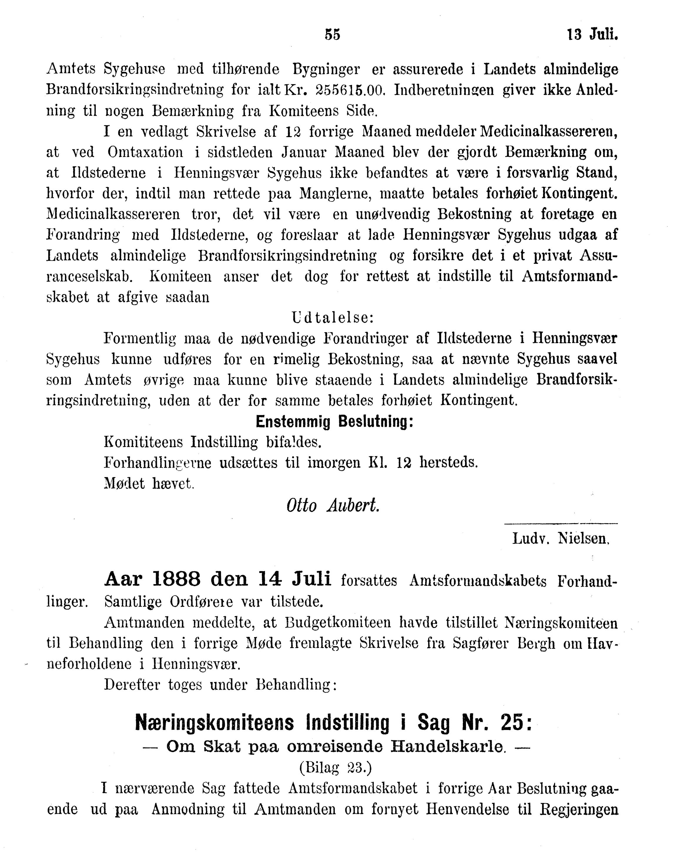 Nordland Fylkeskommune. Fylkestinget, AIN/NFK-17/176/A/Ac/L0015: Fylkestingsforhandlinger 1886-1890, 1886-1890, s. 55