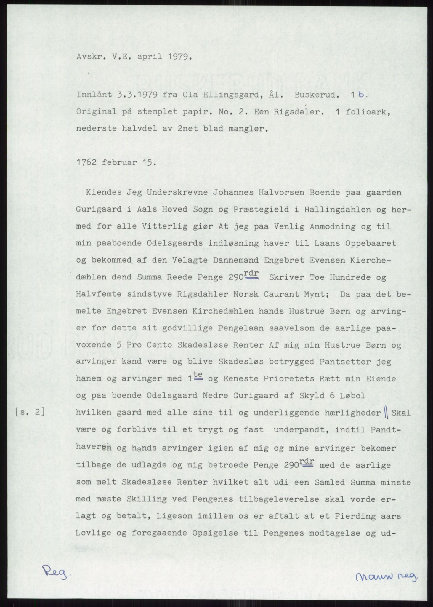 Samlinger til kildeutgivelse, Diplomavskriftsamlingen, RA/EA-4053/H/Ha, s. 1732