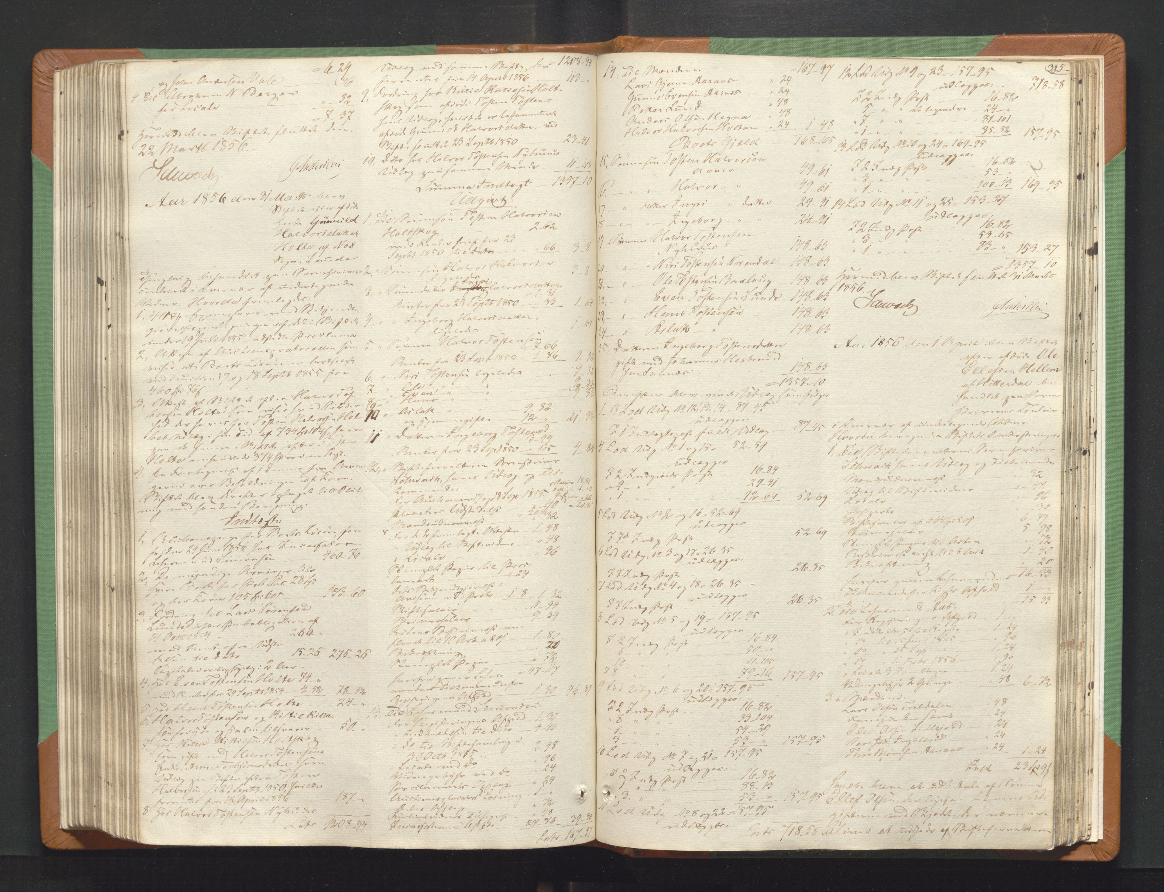 Nedre Telemark sorenskriveri, AV/SAKO-A-135/H/Hb/Hbe/L0001: Skifteutlodningsprotokoll, 1842-1857, s. 384b-385a