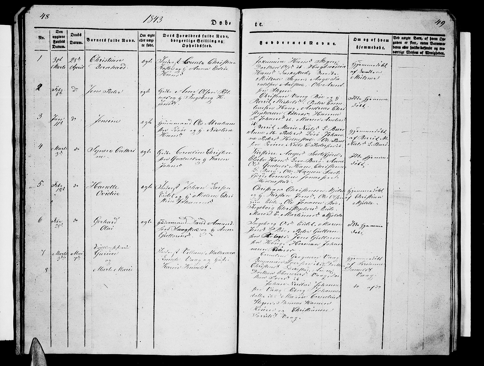 Ministerialprotokoller, klokkerbøker og fødselsregistre - Nordland, SAT/A-1459/855/L0813: Klokkerbok nr. 855C02, 1836-1850, s. 48-49