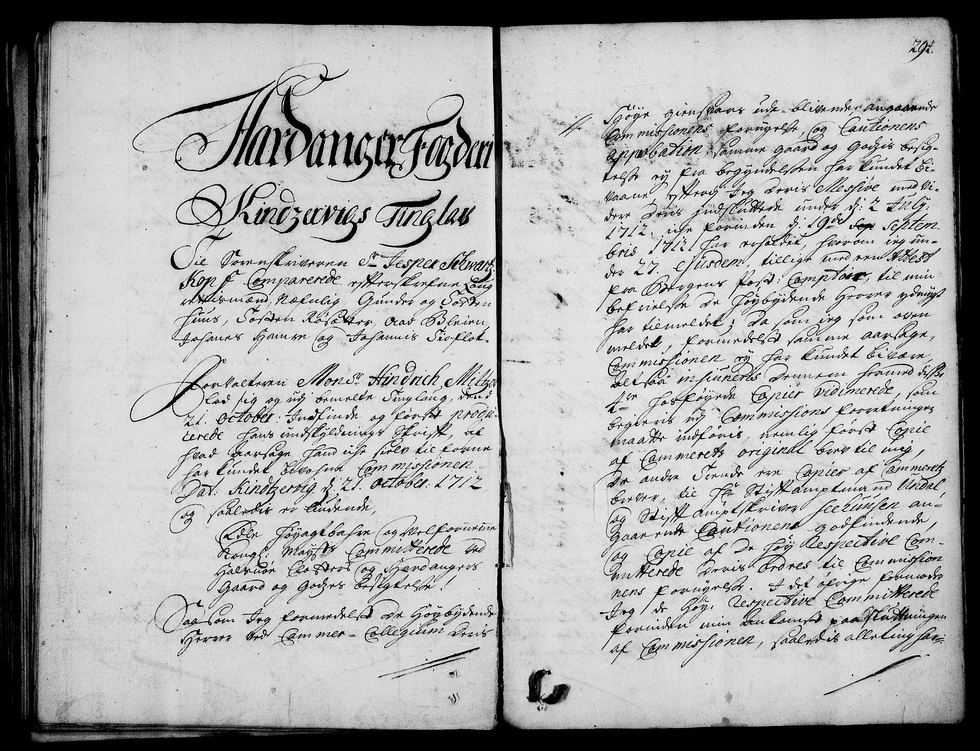 Rentekammeret inntil 1814, Realistisk ordnet avdeling, AV/RA-EA-4070/On/L0003: [Jj 4]: Kommisjonsforretning over Vilhelm Hanssøns forpaktning av Halsnøy klosters gods, 1712-1722, s. 293b-294a