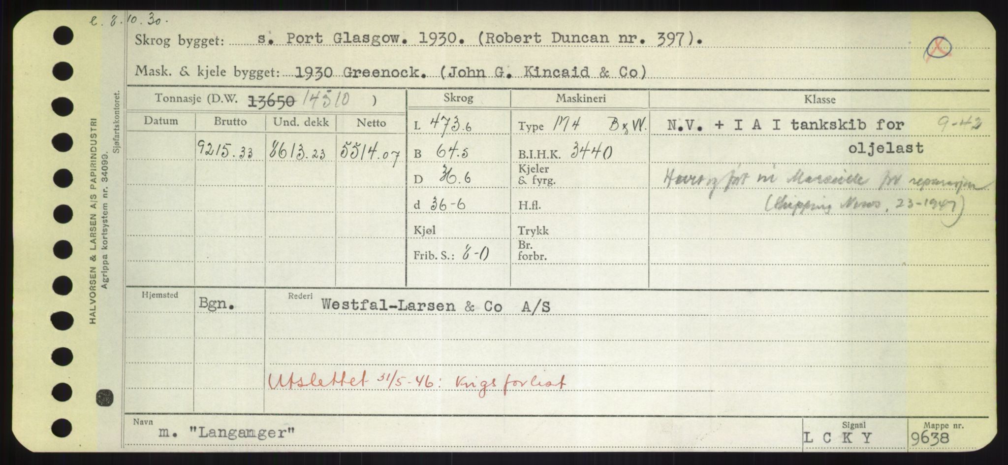 Sjøfartsdirektoratet med forløpere, Skipsmålingen, RA/S-1627/H/Hd/L0022: Fartøy, L-Lia, s. 159