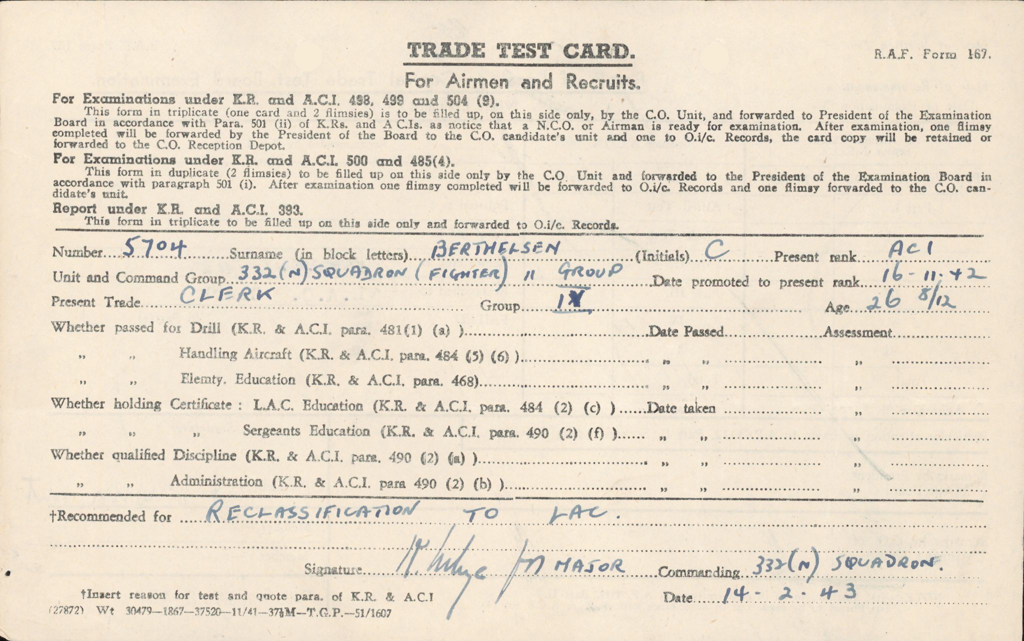 Forsvaret, Rygge hovedflystasjon, AV/RA-RAFA-2298/P/Pd/L0039: Andersen, Gunnar Bjarne - Coward, Christian - f. 1916, 1916, s. 455