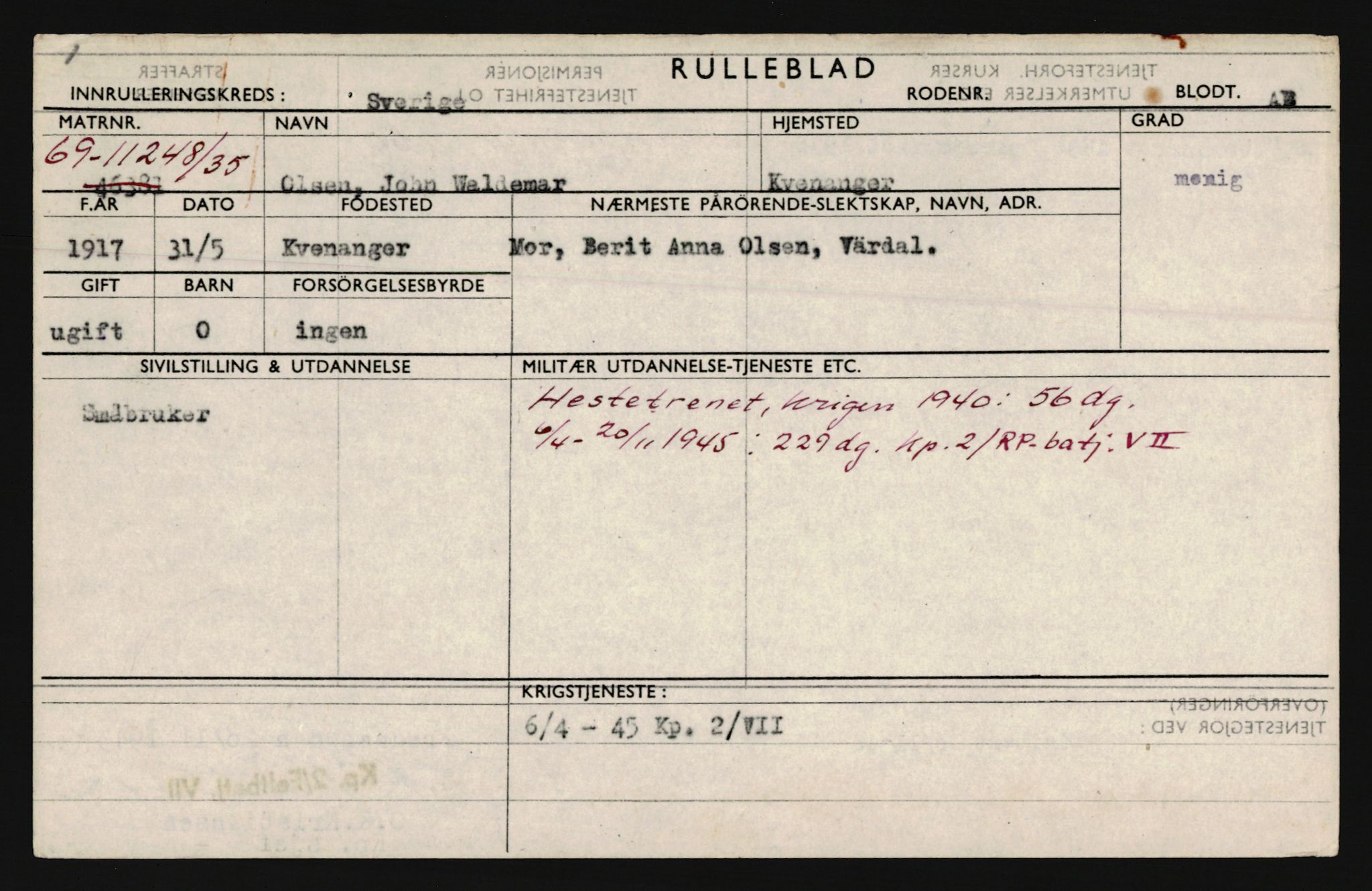 Forsvaret, Troms infanteriregiment nr. 16, AV/RA-RAFA-3146/P/Pa/L0022: Rulleblad for regimentets menige mannskaper, årsklasse 1938, 1938, s. 1237