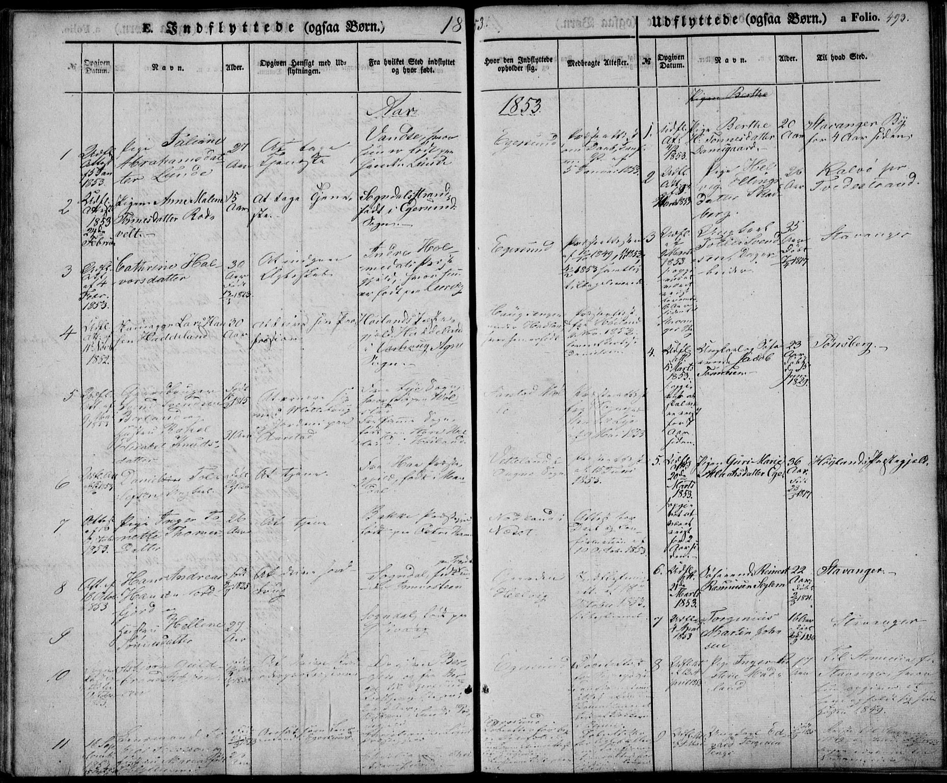 Eigersund sokneprestkontor, SAST/A-101807/S08/L0013: Ministerialbok nr. A 12.2, 1850-1865, s. 493