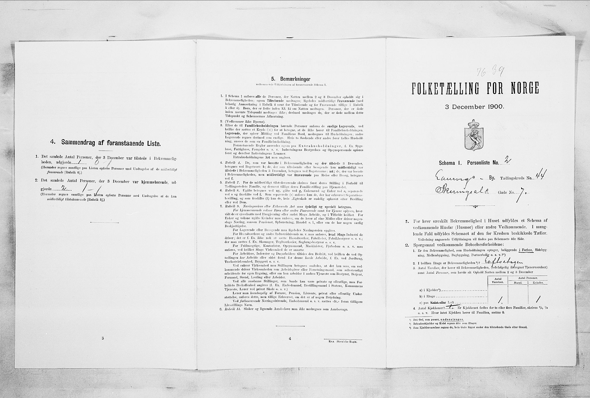 RA, Folketelling 1900 for 0707 Larvik kjøpstad, 1900, s. 6266