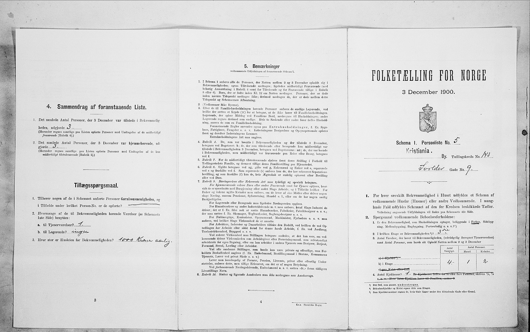 SAO, Folketelling 1900 for 0301 Kristiania kjøpstad, 1900, s. 95036