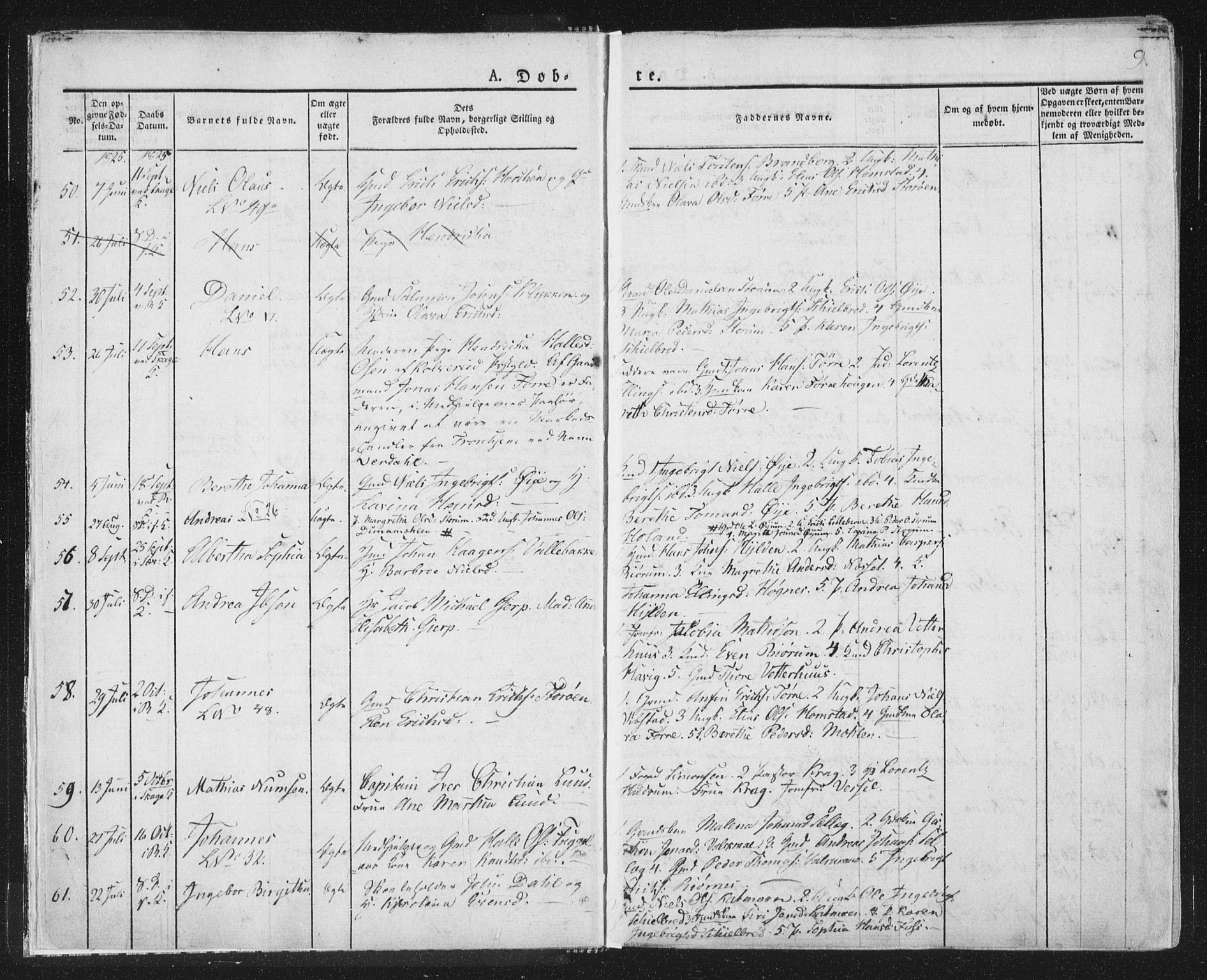 Ministerialprotokoller, klokkerbøker og fødselsregistre - Nord-Trøndelag, SAT/A-1458/764/L0551: Ministerialbok nr. 764A07a, 1824-1864, s. 9