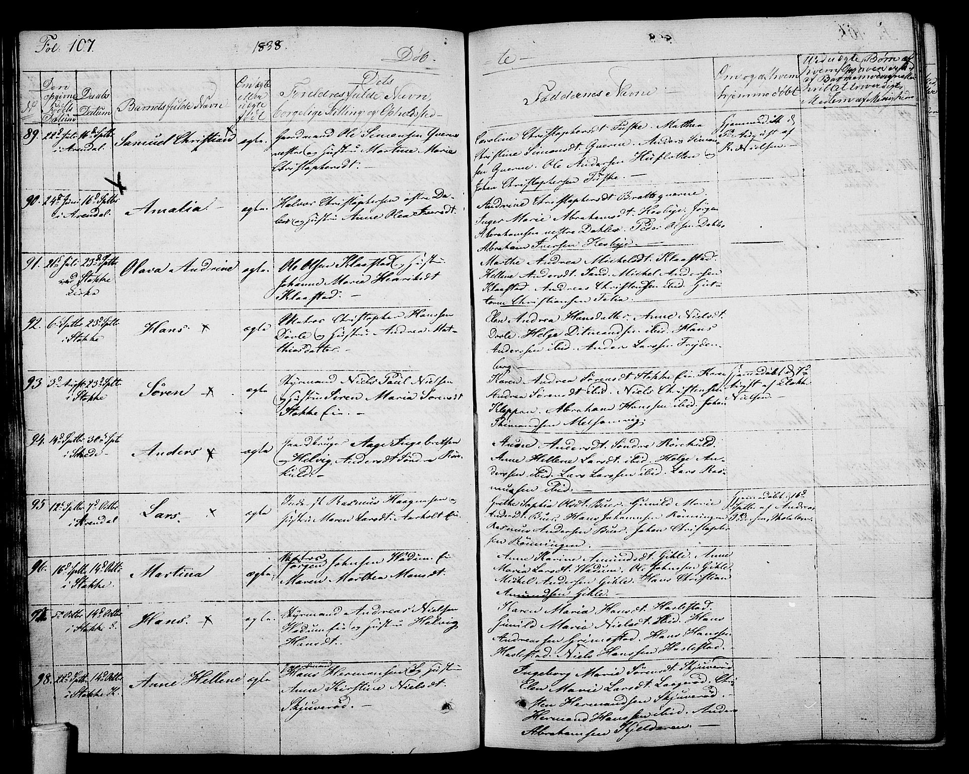 Stokke kirkebøker, AV/SAKO-A-320/F/Fa/L0006: Ministerialbok nr. I 6, 1826-1843, s. 107