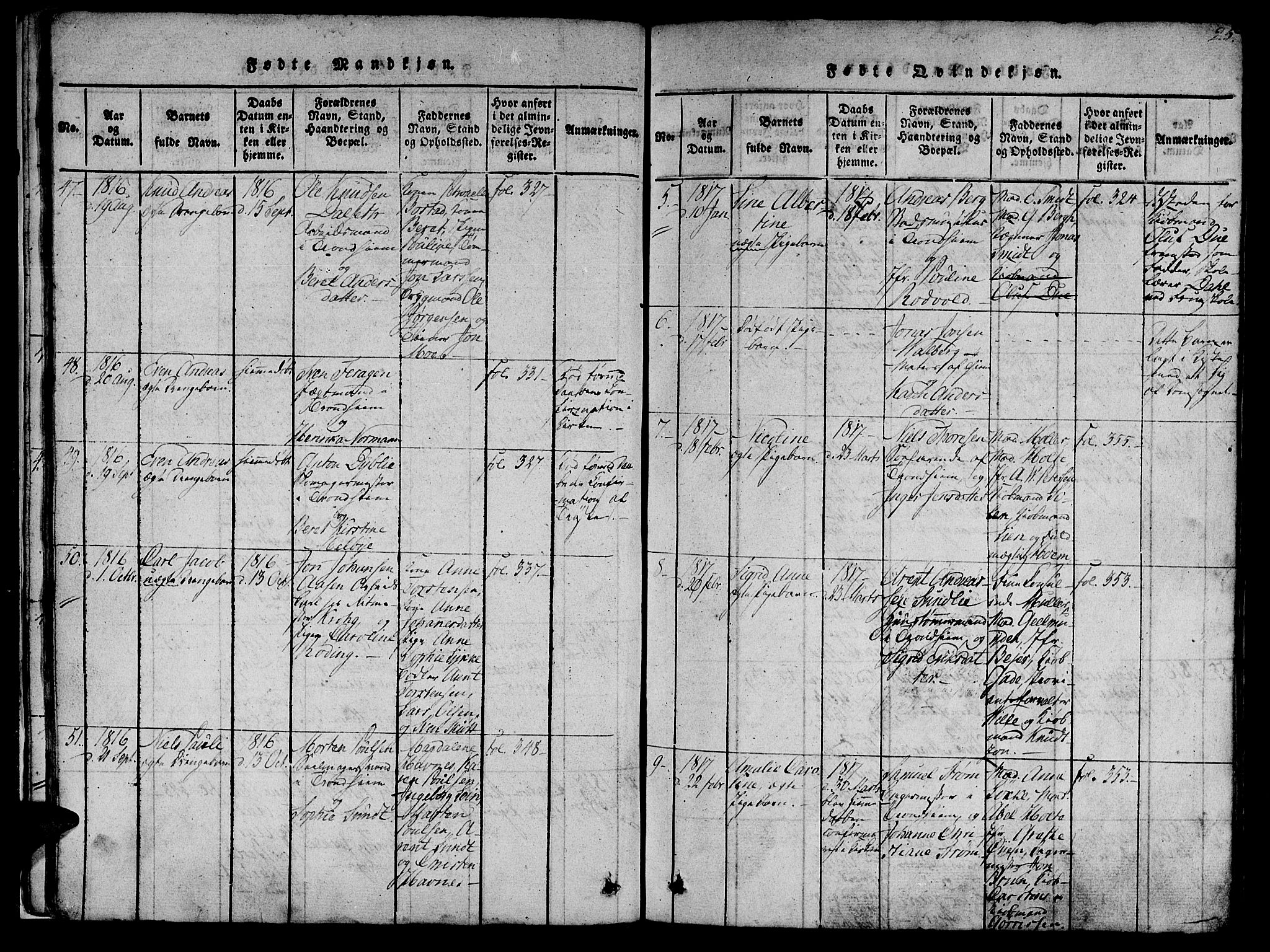 Ministerialprotokoller, klokkerbøker og fødselsregistre - Sør-Trøndelag, AV/SAT-A-1456/602/L0135: Klokkerbok nr. 602C03, 1815-1832, s. 25