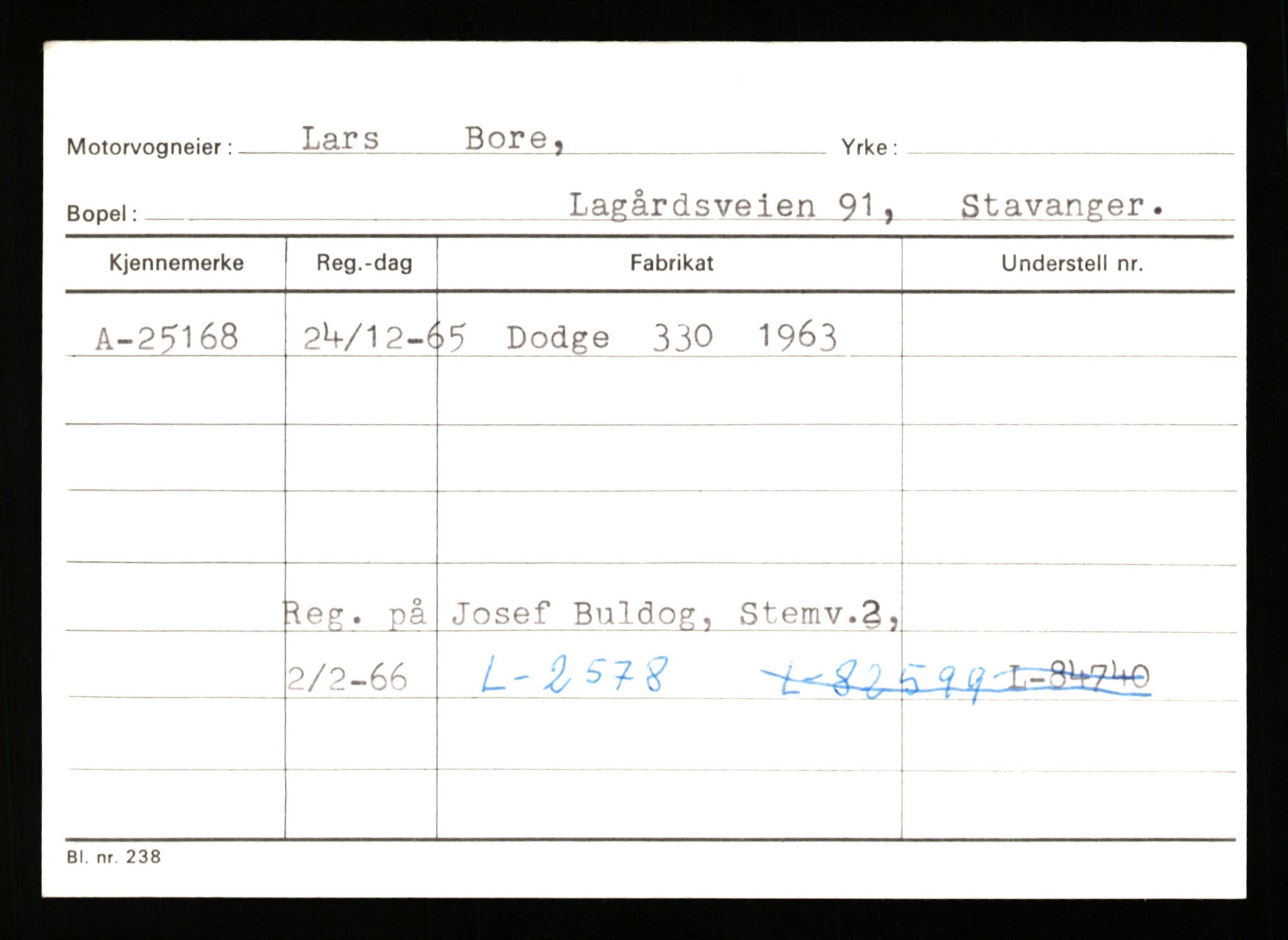 Stavanger trafikkstasjon, SAST/A-101942/0/G/L0005: Registreringsnummer: 23000 - 34245, 1930-1971, s. 597