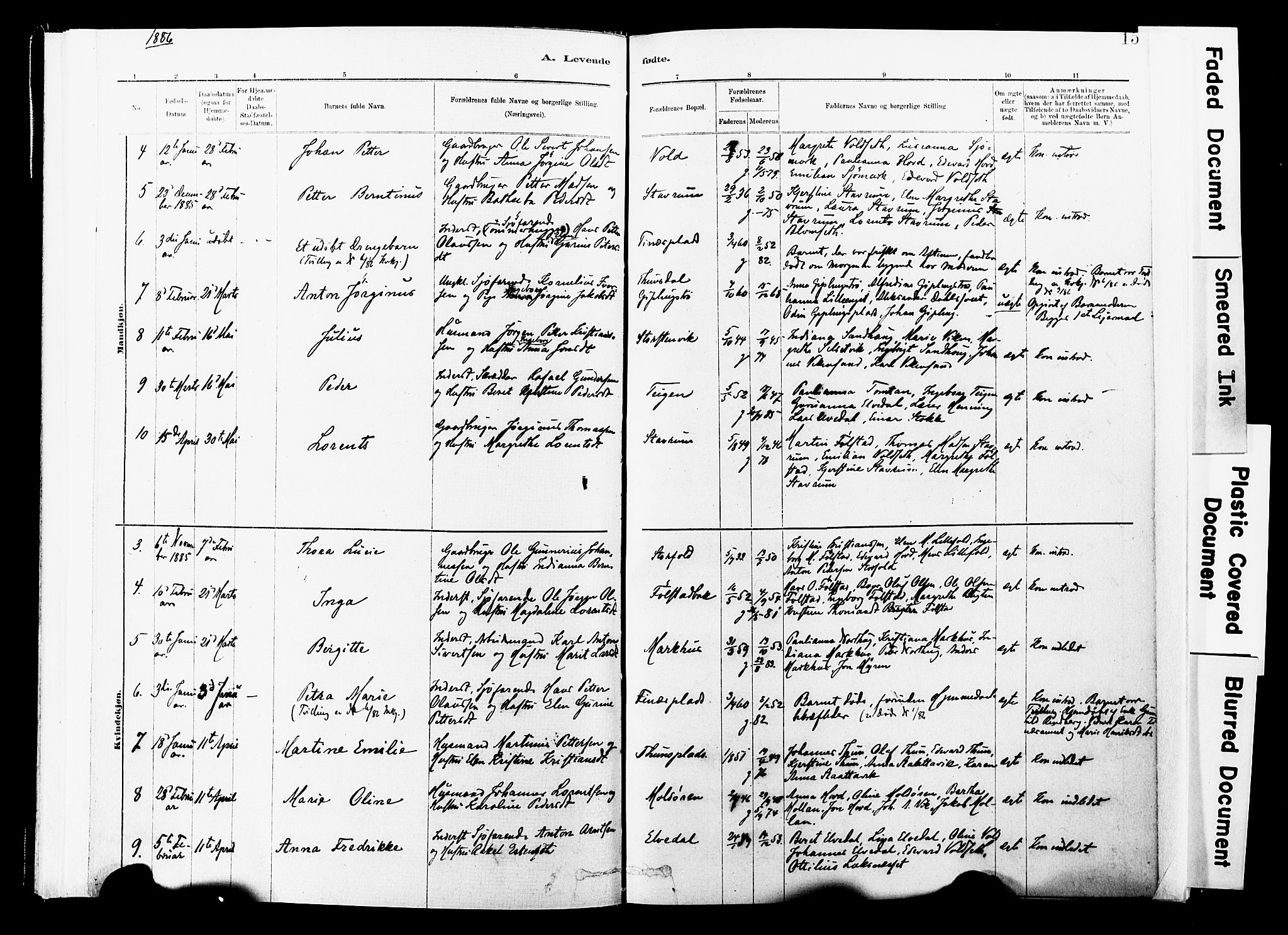 Ministerialprotokoller, klokkerbøker og fødselsregistre - Nord-Trøndelag, SAT/A-1458/744/L0420: Ministerialbok nr. 744A04, 1882-1904, s. 15