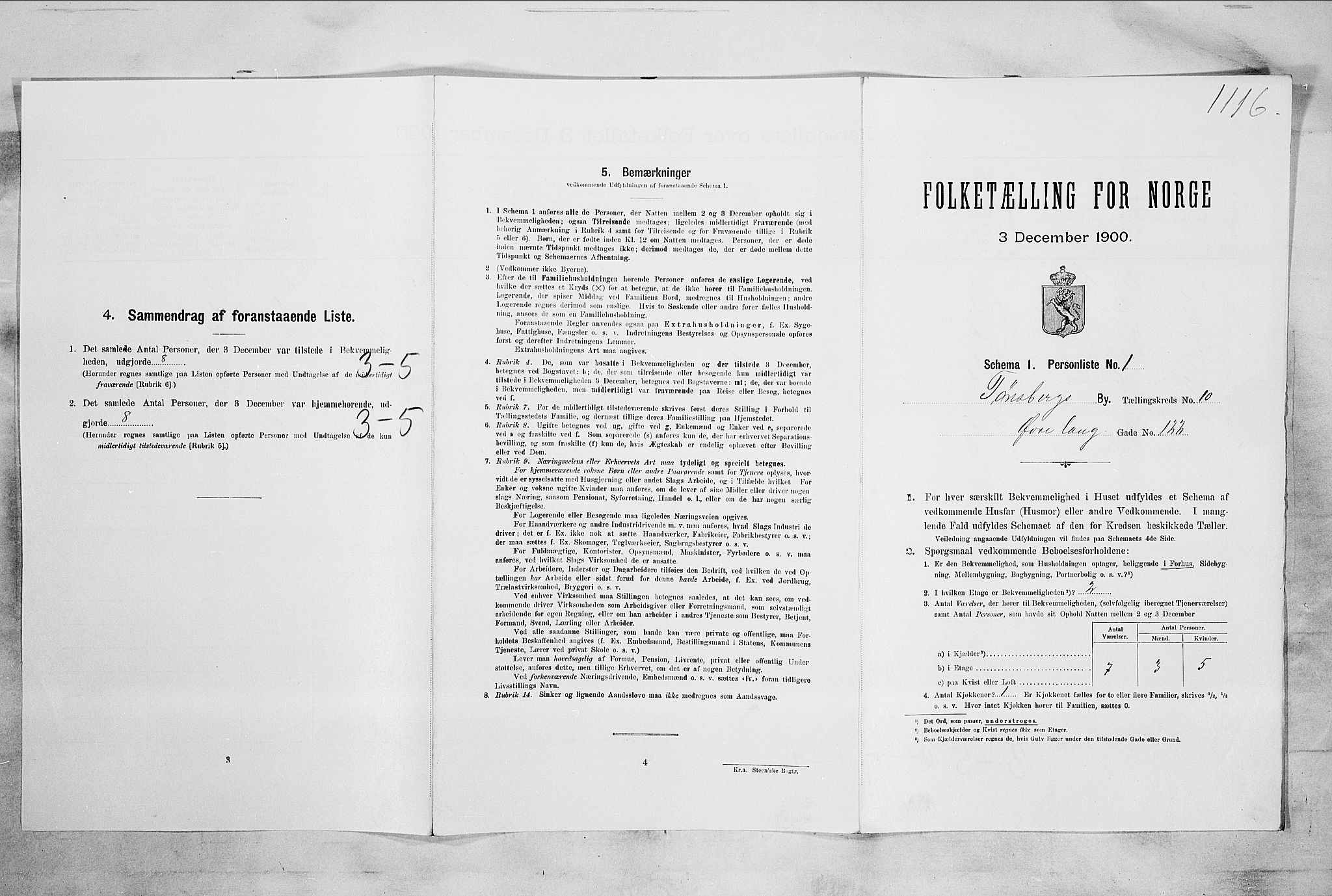 RA, Folketelling 1900 for 0705 Tønsberg kjøpstad, 1900, s. 1484
