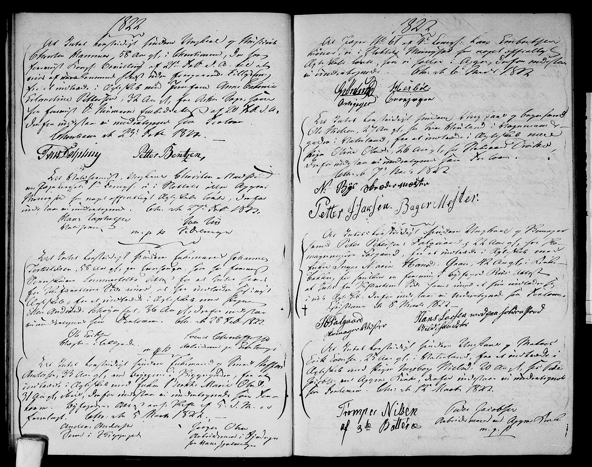 Aker prestekontor kirkebøker, AV/SAO-A-10861/L/L0006: Forlovererklæringer nr. 6, 1821-1826