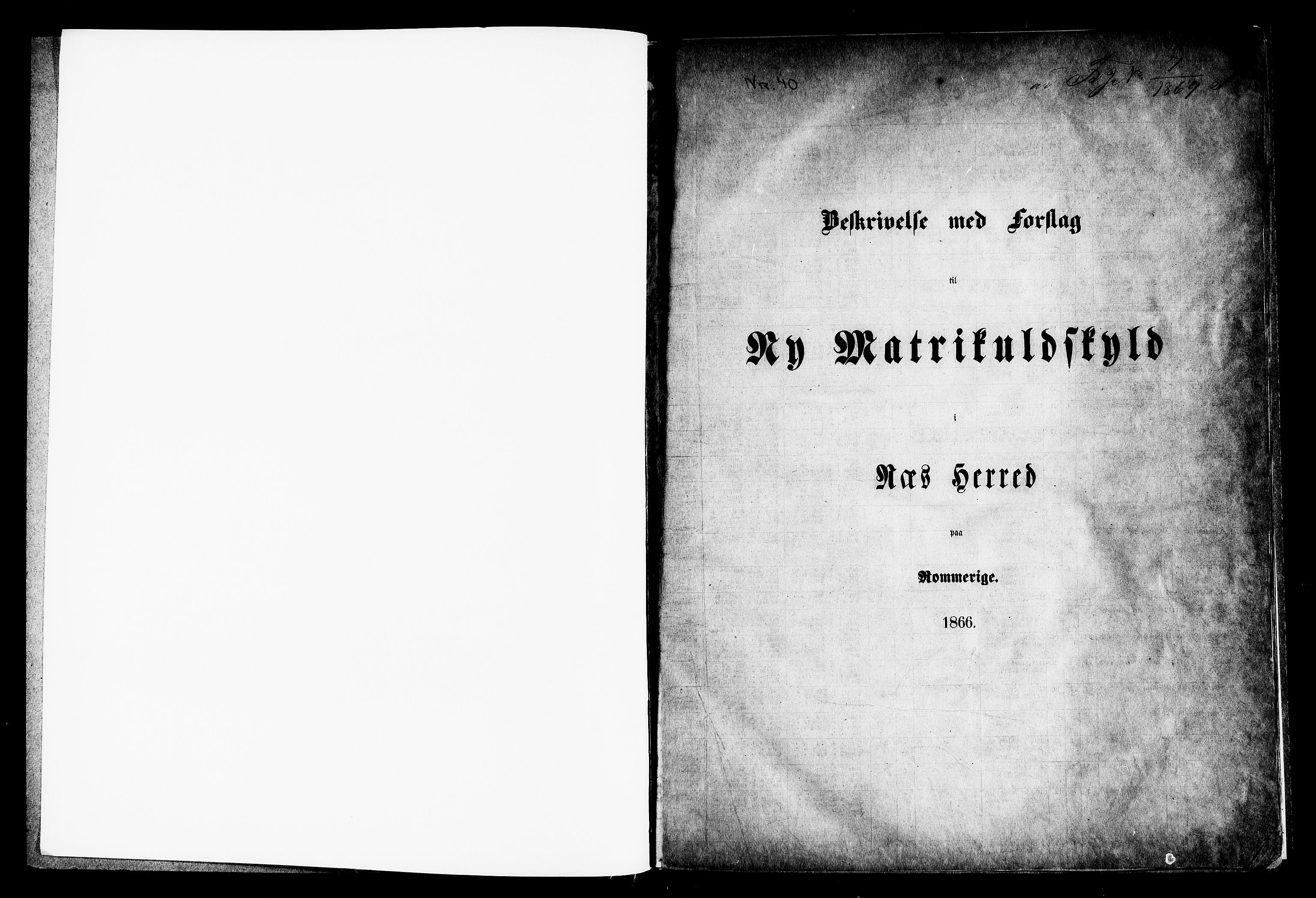 Matrikkelrevisjonen av 1863, RA/S-1530/F/Fe/L0040: Nes, 1863