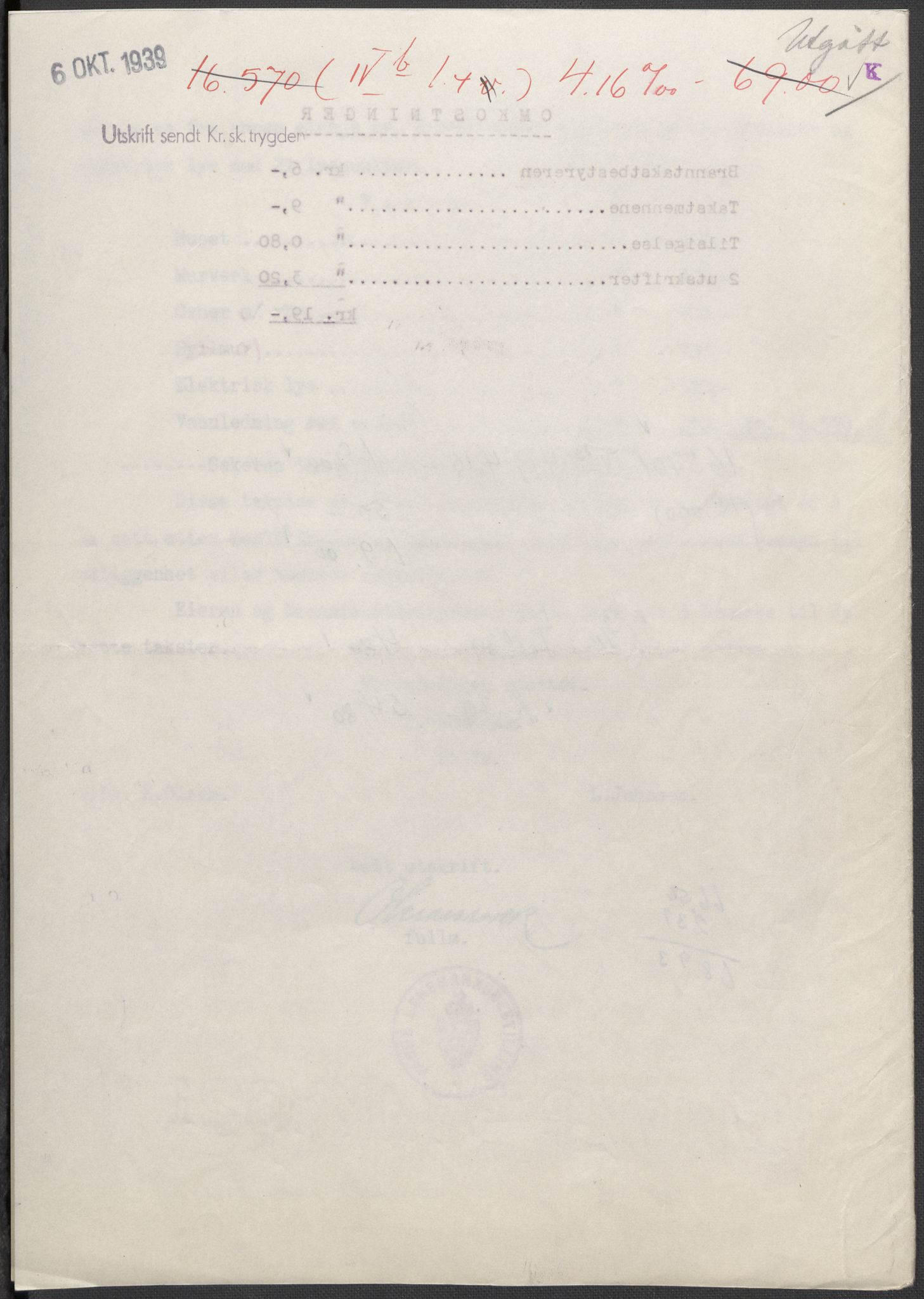 Norges Brannkasse, AV/RA-S-1549/E/Eu/L0019: Branntakster for Vardø by, 1889-1955, s. 49