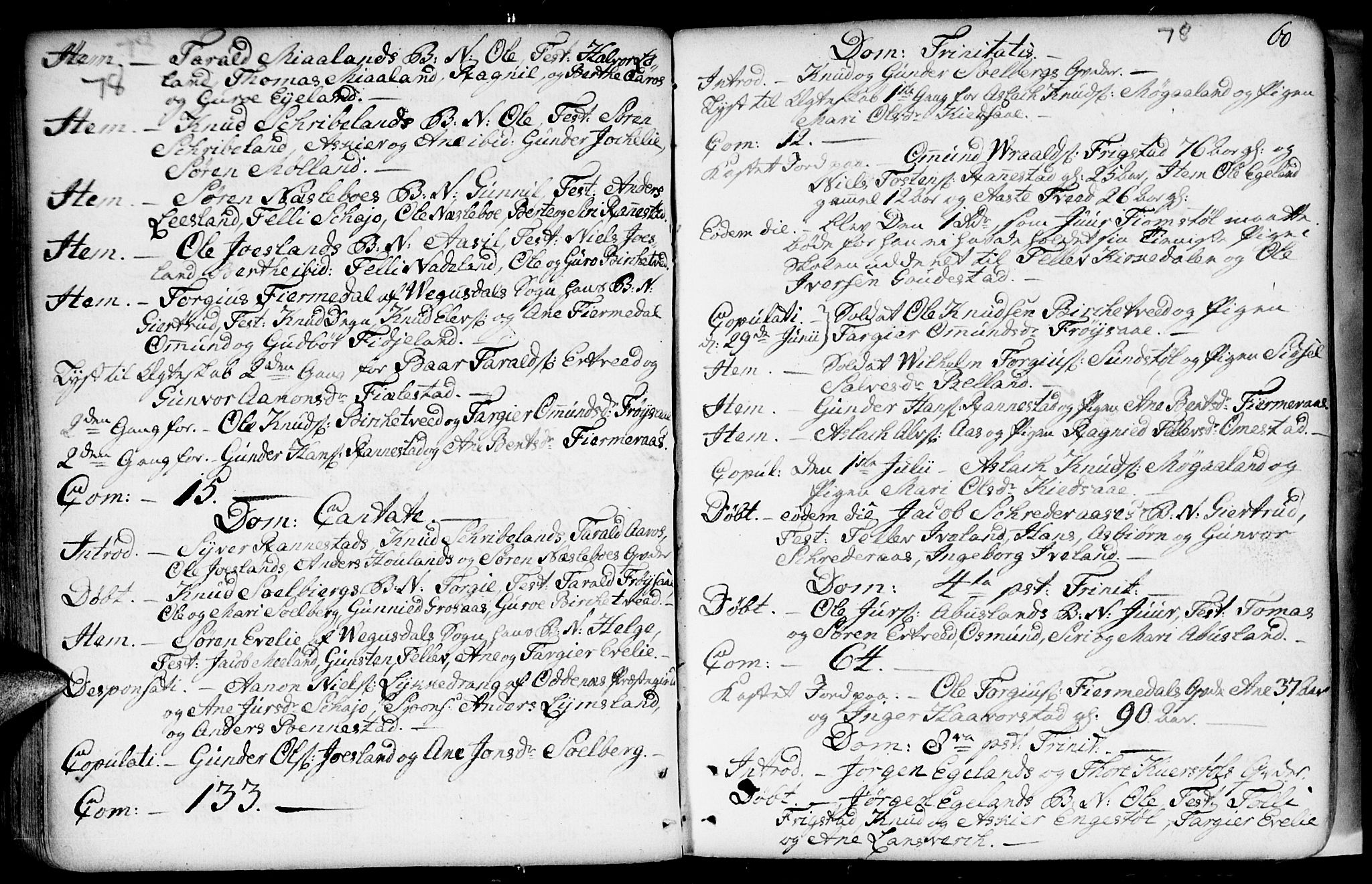 Evje sokneprestkontor, AV/SAK-1111-0008/F/Fa/Fac/L0002: Ministerialbok nr. A 2, 1765-1816, s. 60