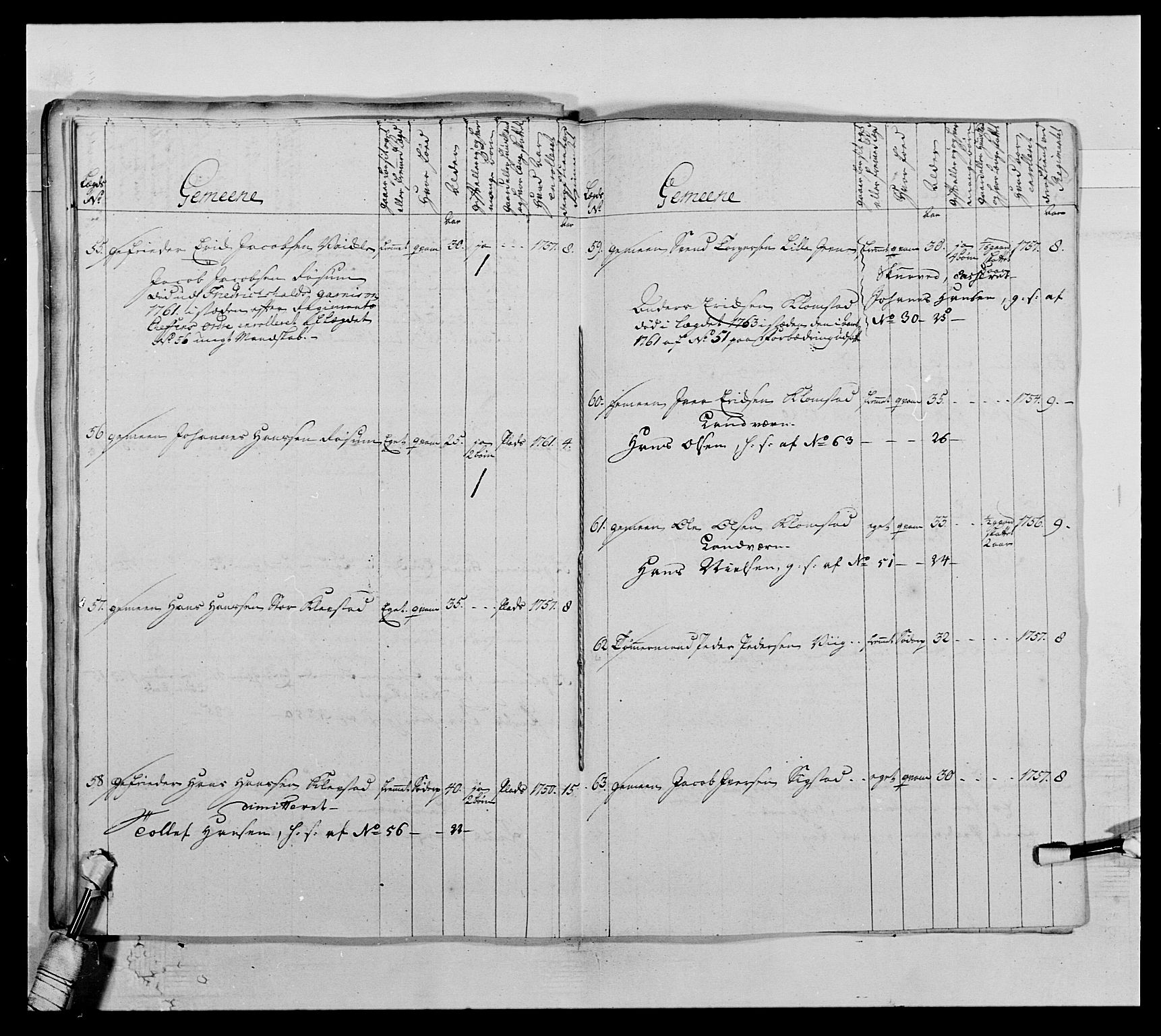 Kommanderende general (KG I) med Det norske krigsdirektorium, AV/RA-EA-5419/E/Ea/L0503b: 1. Opplandske regiment, 1764-1765, s. 546