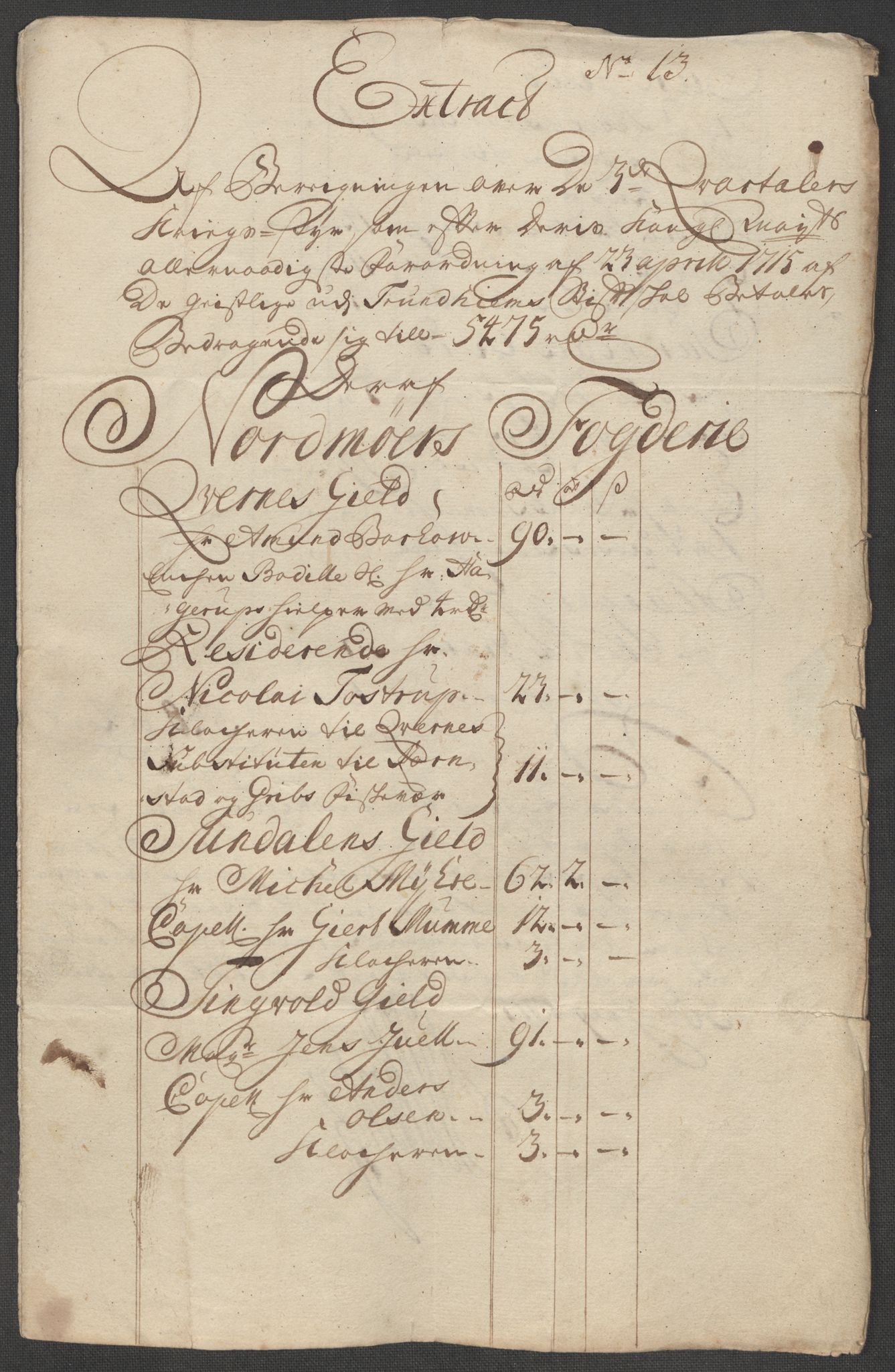 Rentekammeret inntil 1814, Reviderte regnskaper, Fogderegnskap, RA/EA-4092/R56/L3748: Fogderegnskap Nordmøre, 1714-1715, s. 458