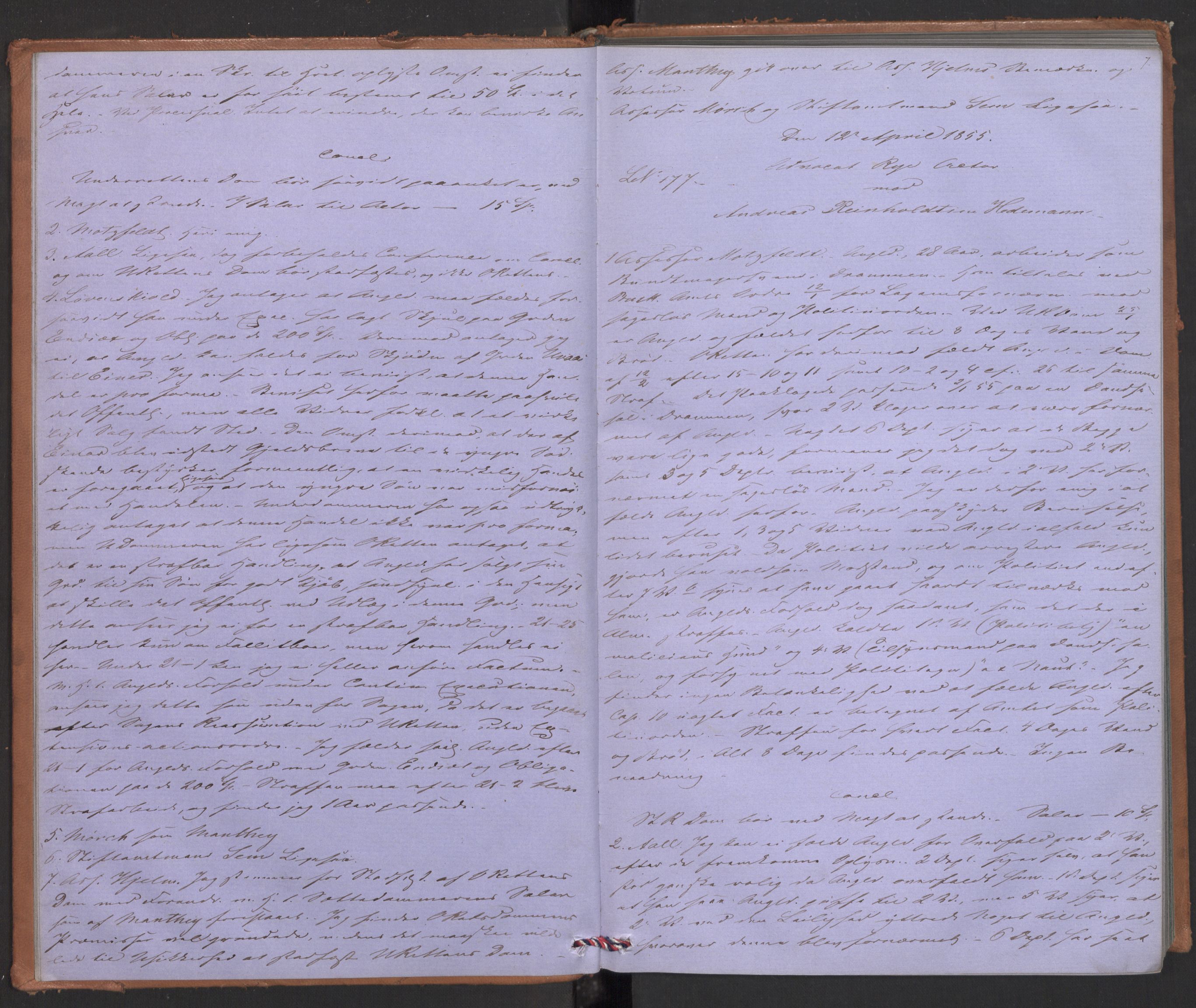 Høyesterett, AV/RA-S-1002/E/Eb/Eba/L0046/0003: Voteringsprotokoller / Voteringsprotokoll, 1855, s. 6b-7a