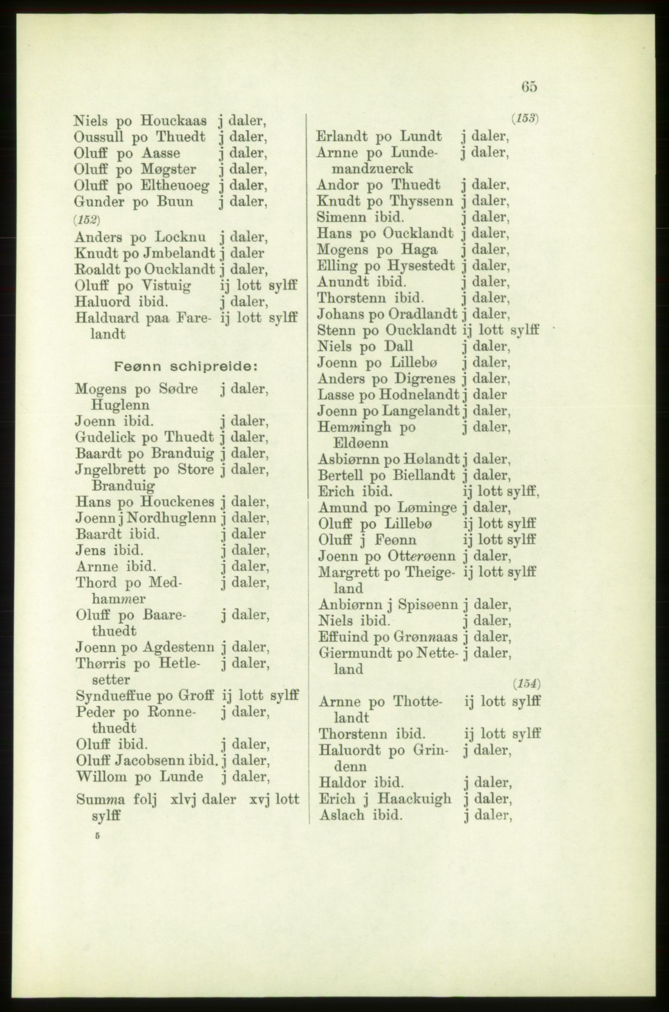 Publikasjoner utgitt av Arkivverket, PUBL/PUBL-001/C/0003: Bind 3: Skatten av Bergenhus len 1563, 1563, s. 65