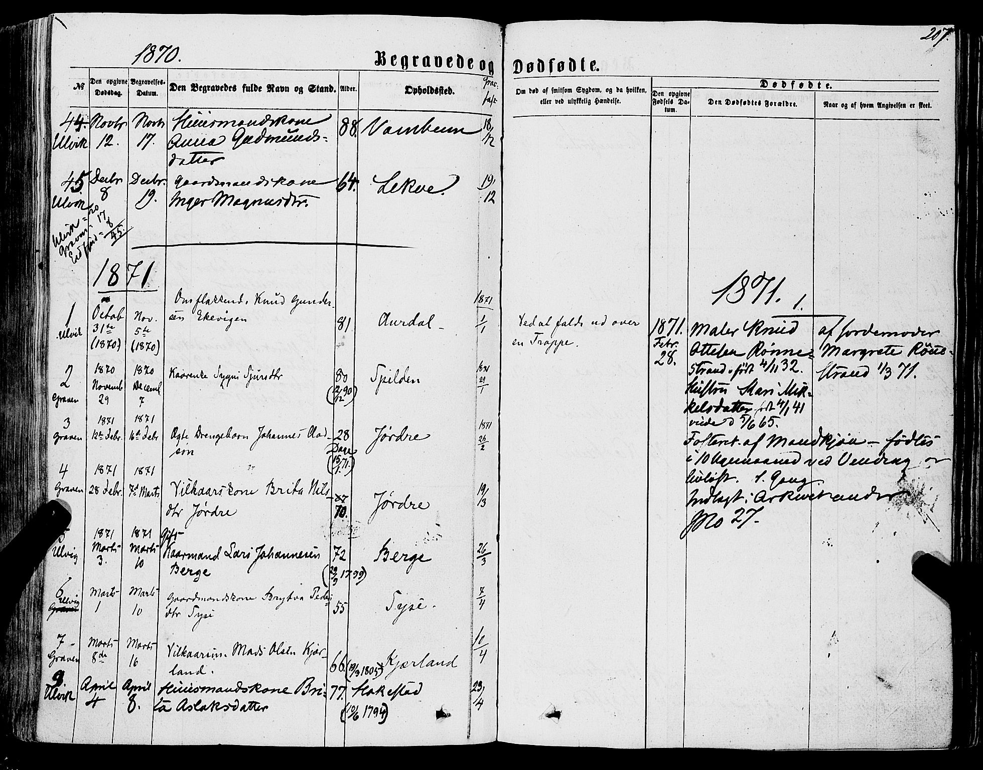 Ulvik sokneprestembete, AV/SAB-A-78801/H/Haa: Ministerialbok nr. A 15, 1864-1878, s. 207