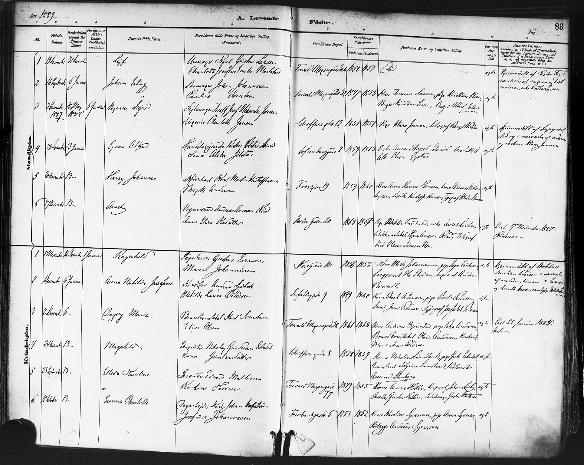 Paulus prestekontor Kirkebøker, AV/SAO-A-10871/F/Fa/L0013: Ministerialbok nr. 13, 1887-1894, s. 83
