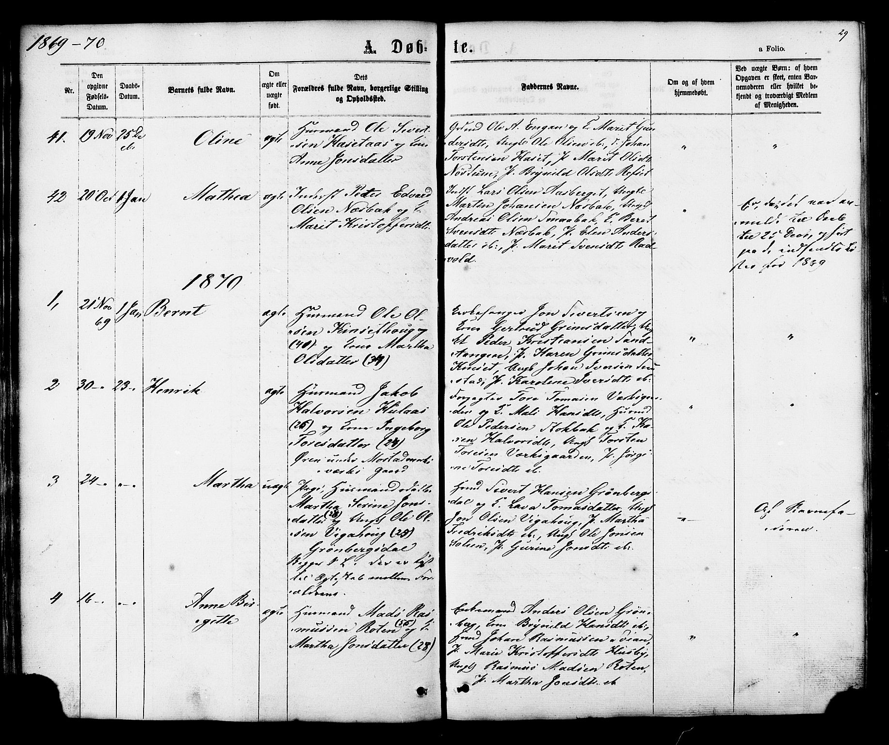 Ministerialprotokoller, klokkerbøker og fødselsregistre - Sør-Trøndelag, SAT/A-1456/616/L0409: Ministerialbok nr. 616A06, 1865-1877, s. 29