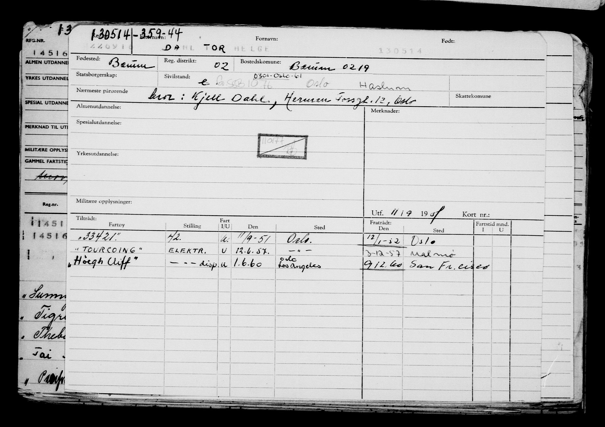 Direktoratet for sjømenn, RA/S-3545/G/Gb/L0120: Hovedkort, 1914, s. 605