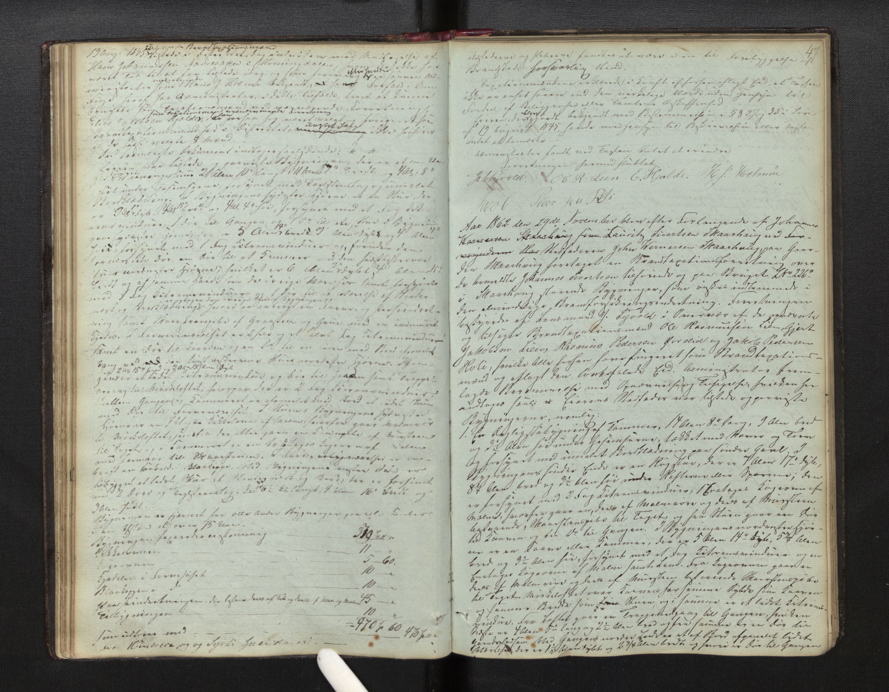 Lensmannen i Eid, AV/SAB-A-27001/0012/L0001: Branntakstprotokoll, 1846-1881, s. 46b-47a
