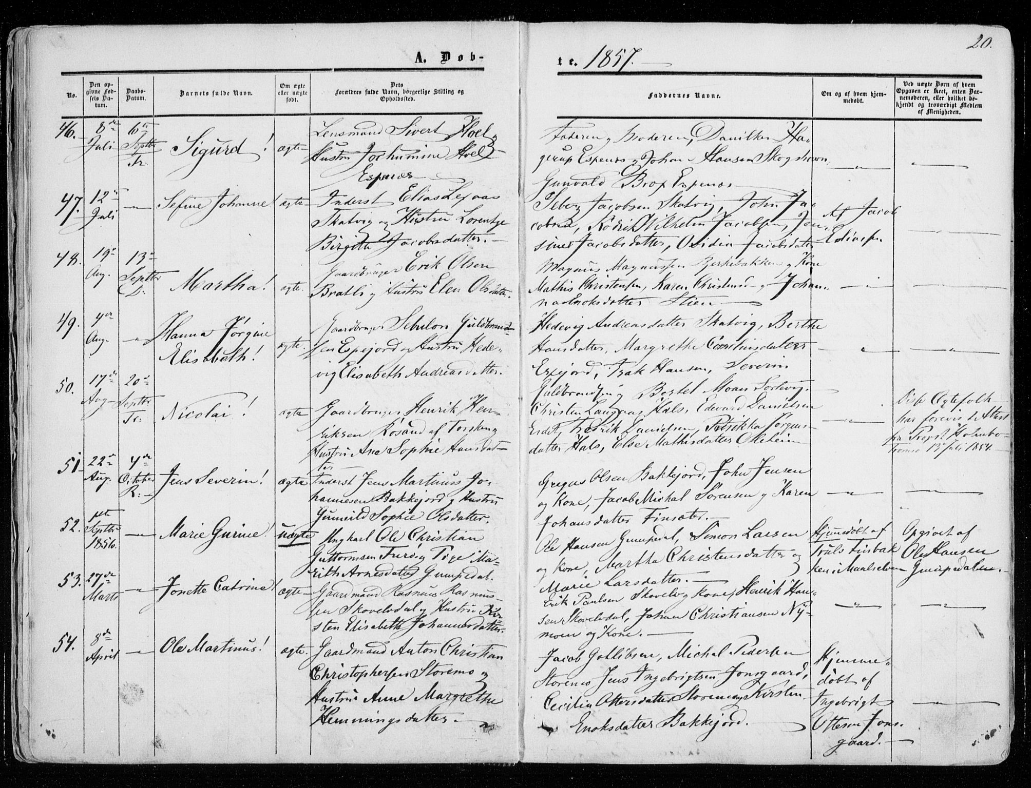Tranøy sokneprestkontor, AV/SATØ-S-1313/I/Ia/Iaa/L0007kirke: Ministerialbok nr. 7, 1856-1866, s. 20