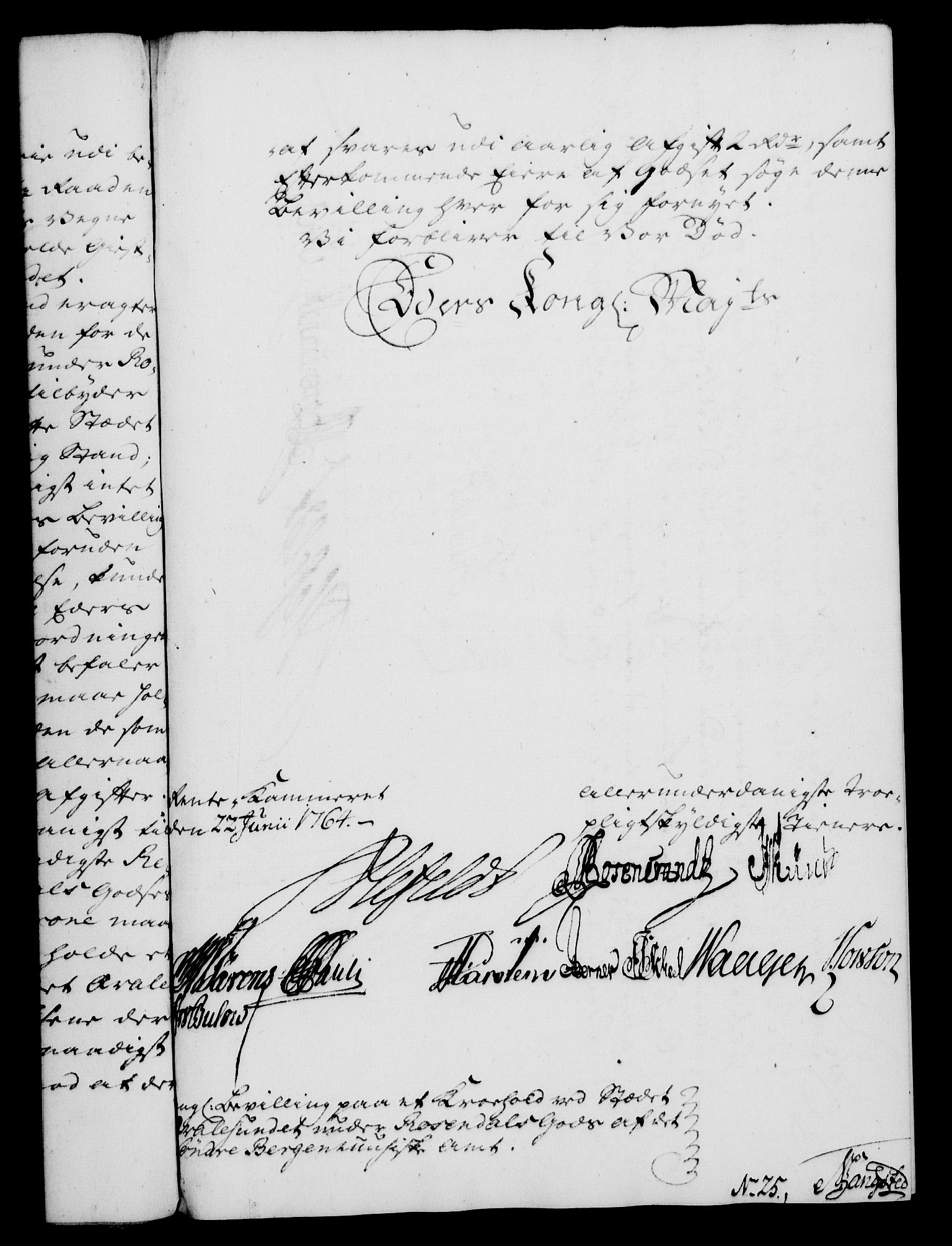 Rentekammeret, Kammerkanselliet, RA/EA-3111/G/Gf/Gfa/L0046: Norsk relasjons- og resolusjonsprotokoll (merket RK 52.46), 1764, s. 247