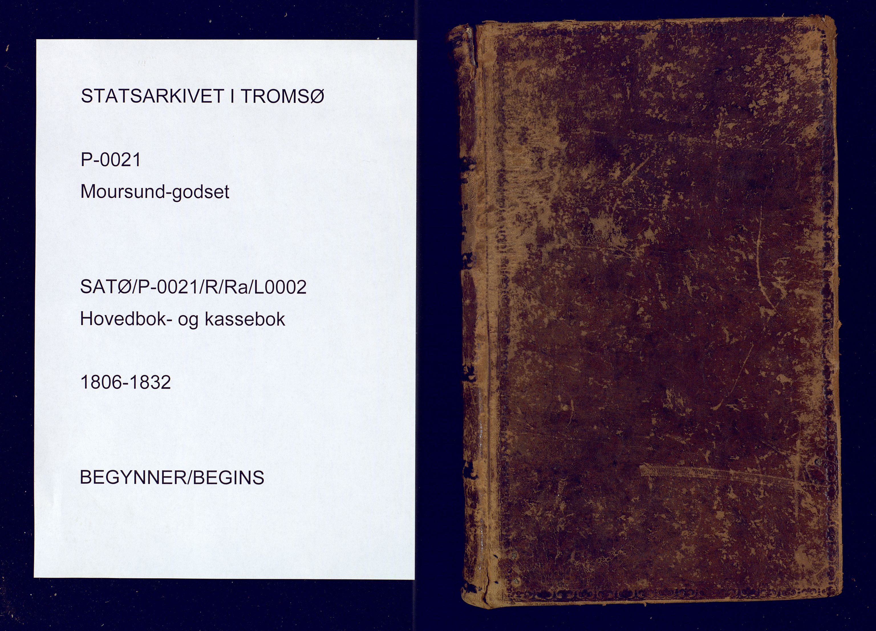 Moursundgodset, AV/SATØ-P-0021/R/Ra/L0003: Hovedkassabok, 1833-1858