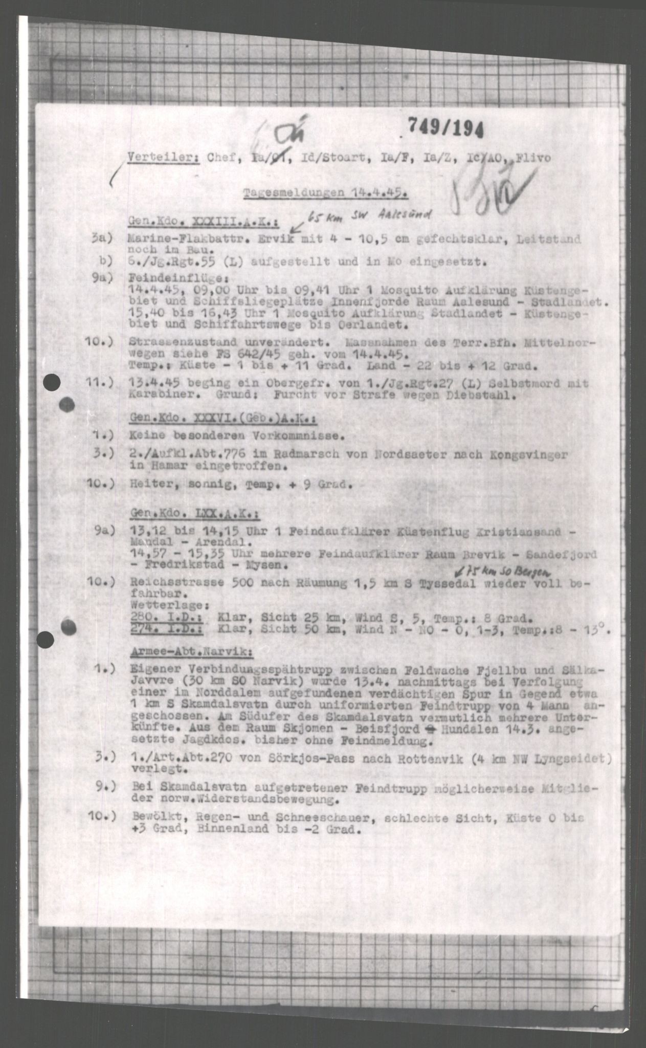 Forsvarets Overkommando. 2 kontor. Arkiv 11.4. Spredte tyske arkivsaker, AV/RA-RAFA-7031/D/Dar/Dara/L0004: Krigsdagbøker for 20. Gebirgs-Armee-Oberkommando (AOK 20), 1945, s. 563