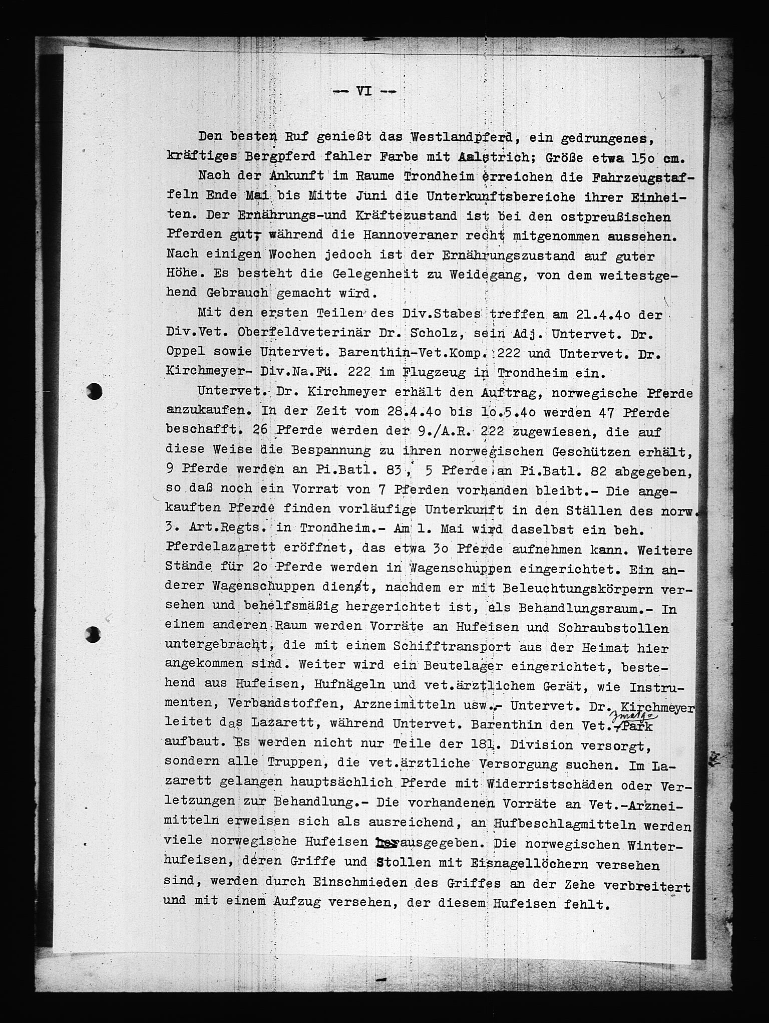 Documents Section, AV/RA-RAFA-2200/V/L0087: Amerikansk mikrofilm "Captured German Documents".
Box No. 726.  FKA jnr. 601/1954., 1940, s. 281