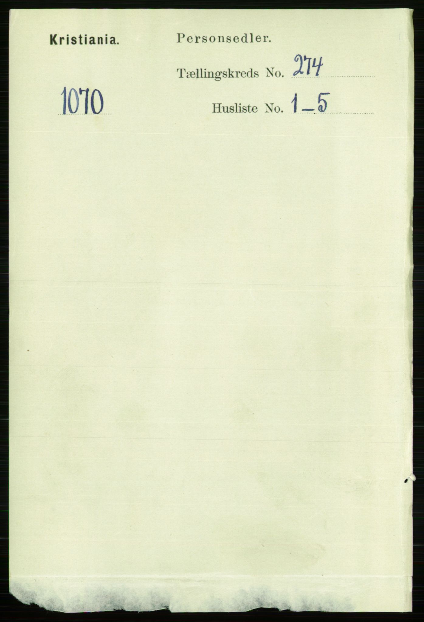 RA, Folketelling 1891 for 0301 Kristiania kjøpstad, 1891, s. 166400