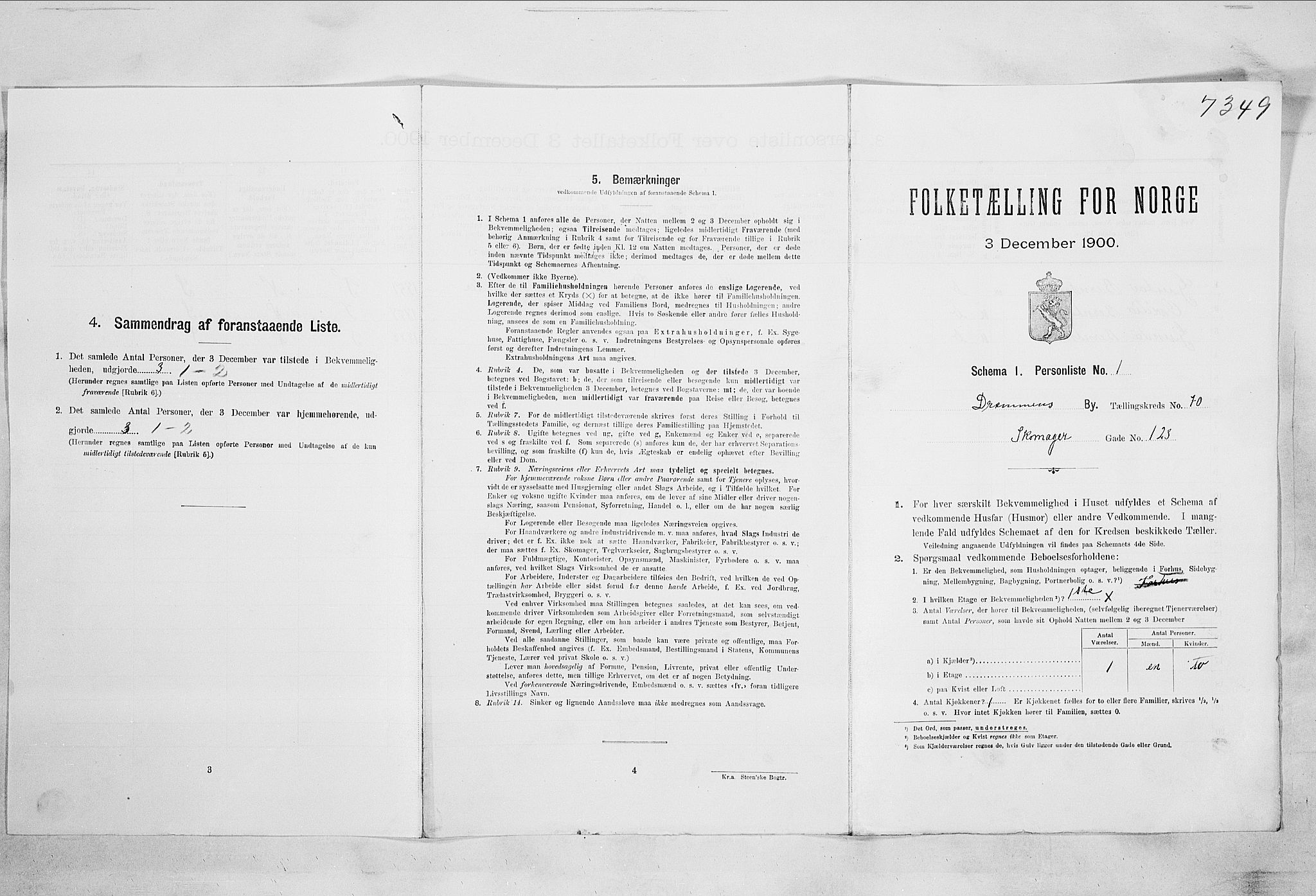 RA, Folketelling 1900 for 0602 Drammen kjøpstad, 1900, s. 14282