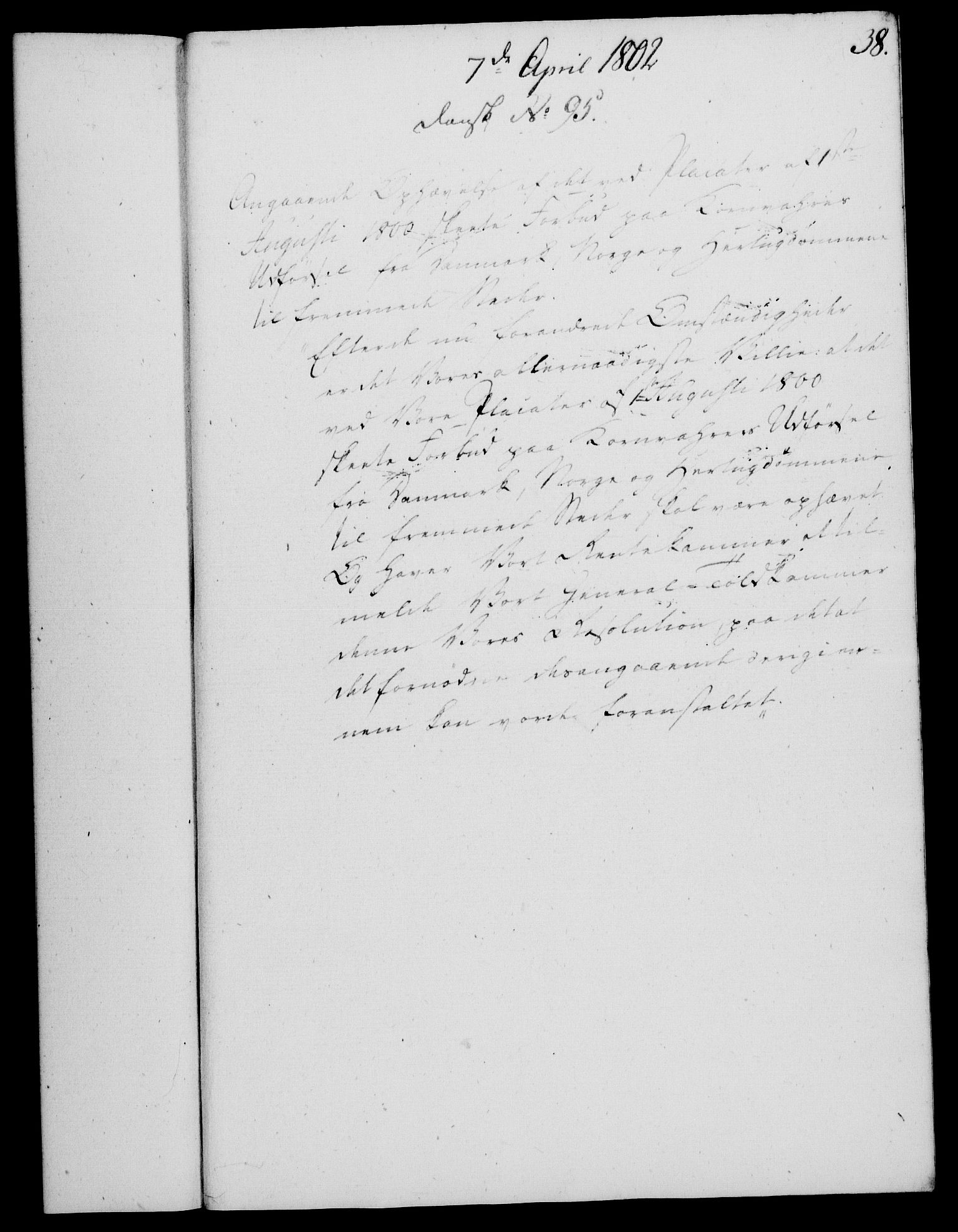 Rentekammeret, Kammerkanselliet, RA/EA-3111/G/Gf/Gfa/L0084: Norsk relasjons- og resolusjonsprotokoll (merket RK 52.84), 1802, s. 227