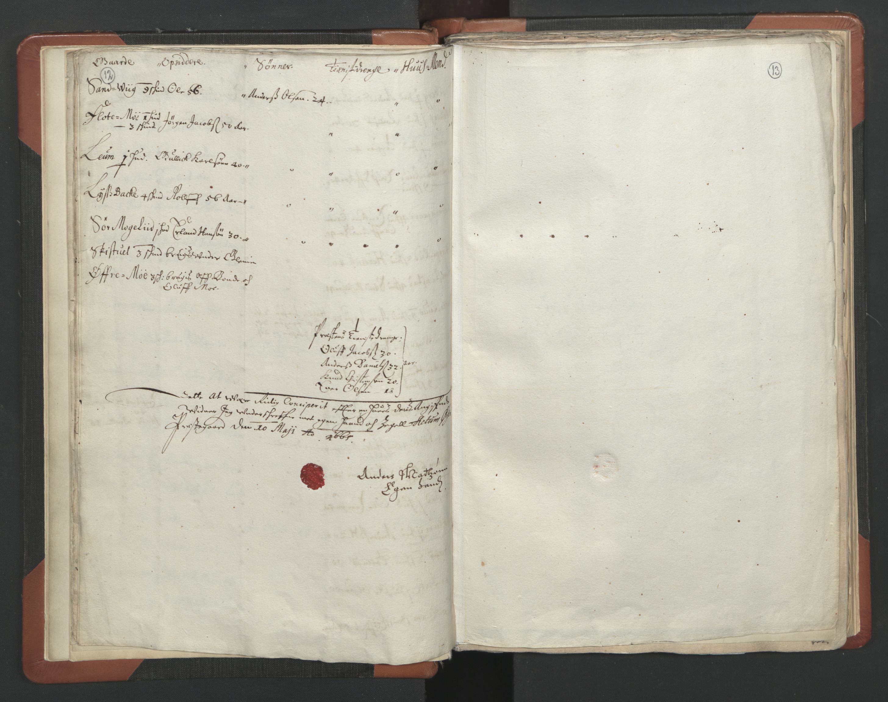 RA, Sogneprestenes manntall 1664-1666, nr. 6: Gudbrandsdal prosti, 1664-1666, s. 12-13