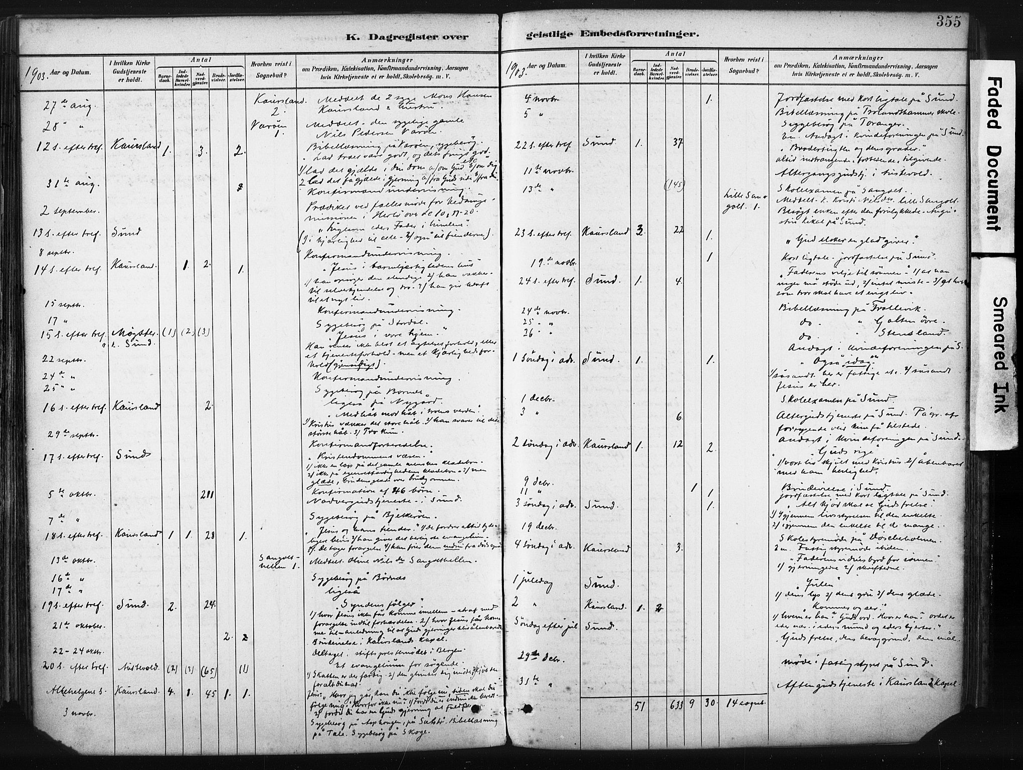 Sund sokneprestembete, SAB/A-99930: Ministerialbok nr. B 1, 1882-1907, s. 355