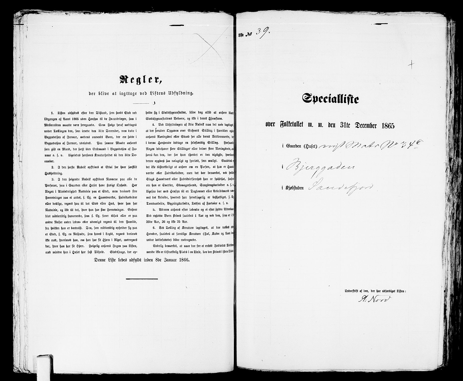 RA, Folketelling 1865 for 0706B Sandeherred prestegjeld, Sandefjord kjøpstad, 1865, s. 85